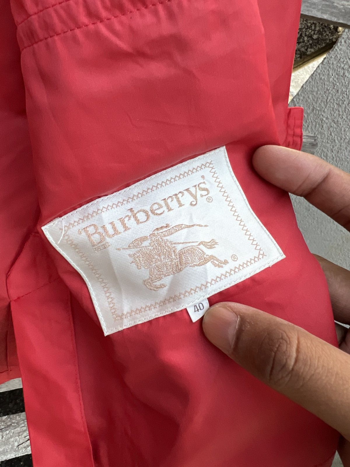 Burberry Burberry Red Button Jacket – Lightweight Casual Outerwear Size M / US 6-8 / IT 42-44 - 15 Thumbnail