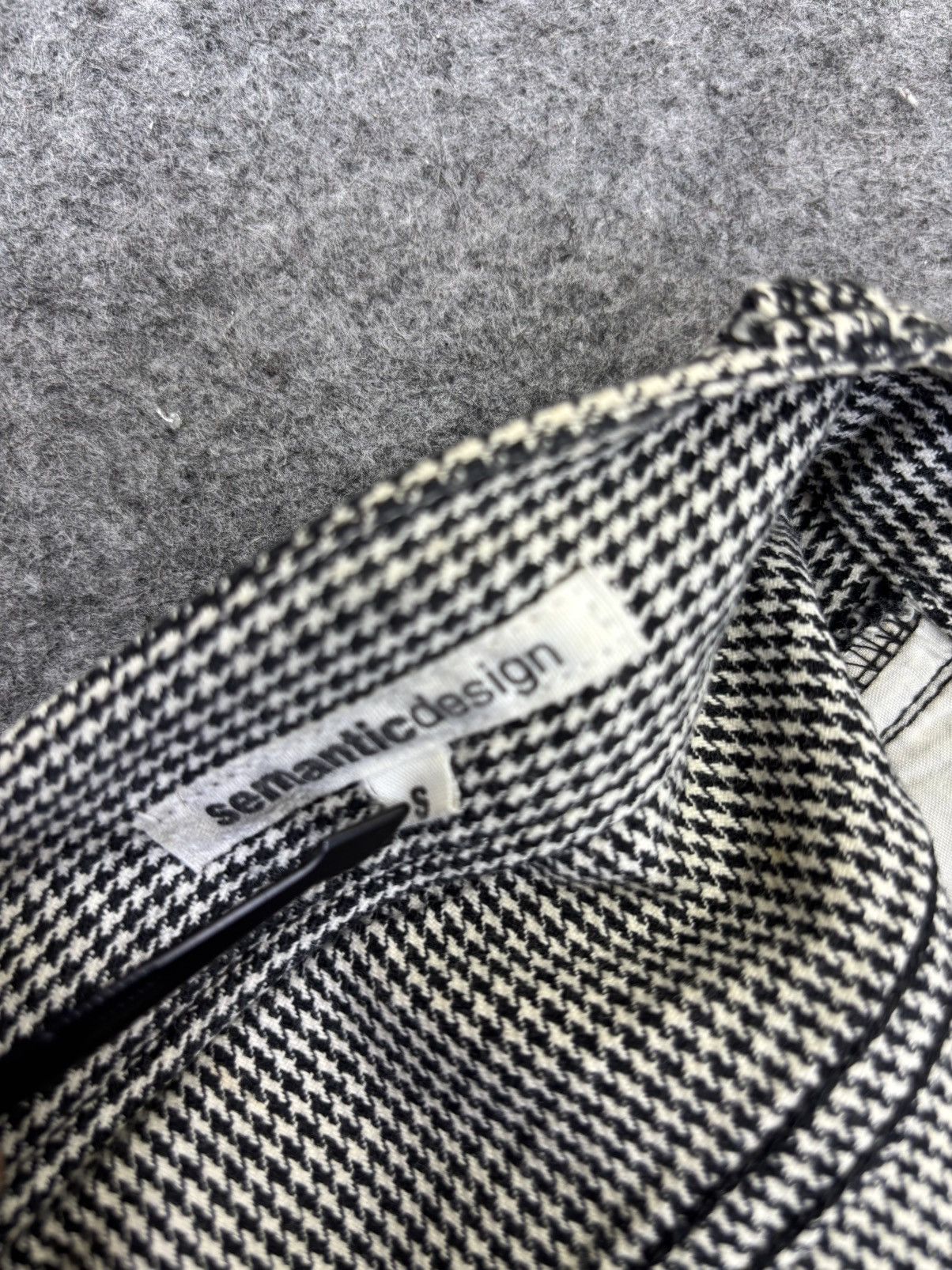 Japanese Brand semanticdesign Houndstooth Embroidery Stretchable Pant K18 Size US 30 / EU 46 - 15 Thumbnail