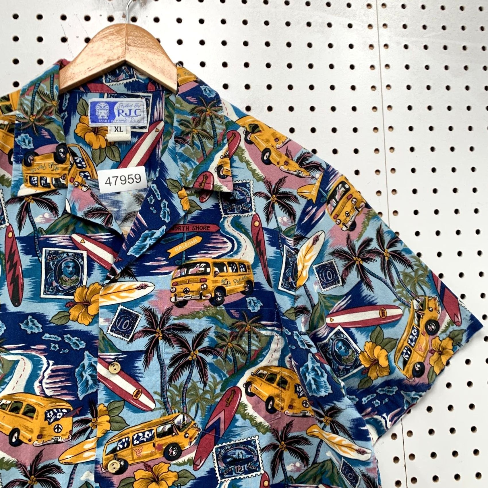Vintage VINTAGE RJC Hawaiian Shirt Mens XL Surf Board Beach All Over Graphic USA Shirt XS? Size US XL / EU 56 / 4 - 7 Thumbnail