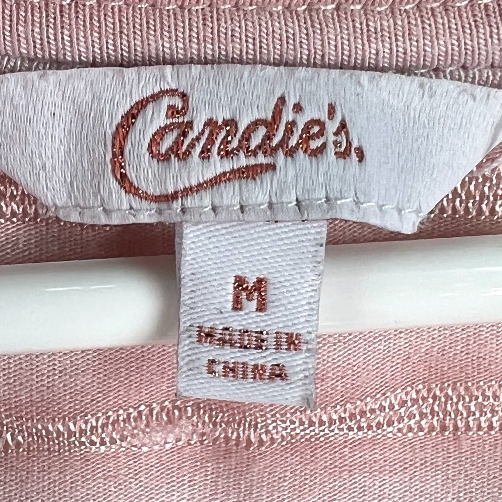Vintage Candies Pink Striped Knotted Short Sleeves Stretch Blouse Top M Womens Shirt Knit Casual Pattern Striped Short Sleeve 24in Size M / US 6-8 / IT 42-44 - 4 Thumbnail