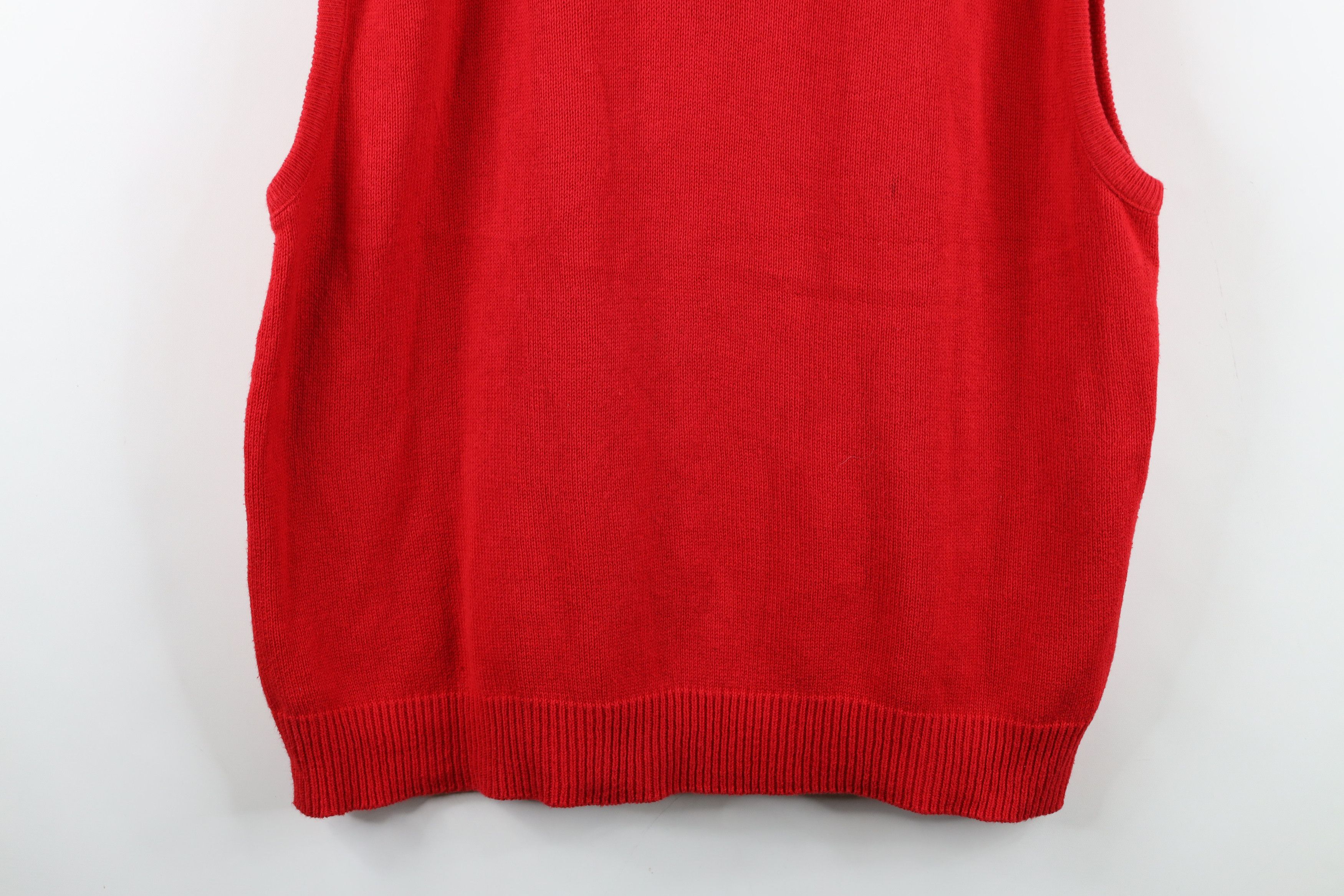 Vintage Vintage 90s Streetwear Cotton Knit V-Neck Sweater Vest USA Size US XL / EU 56 / 4 - 3 Thumbnail
