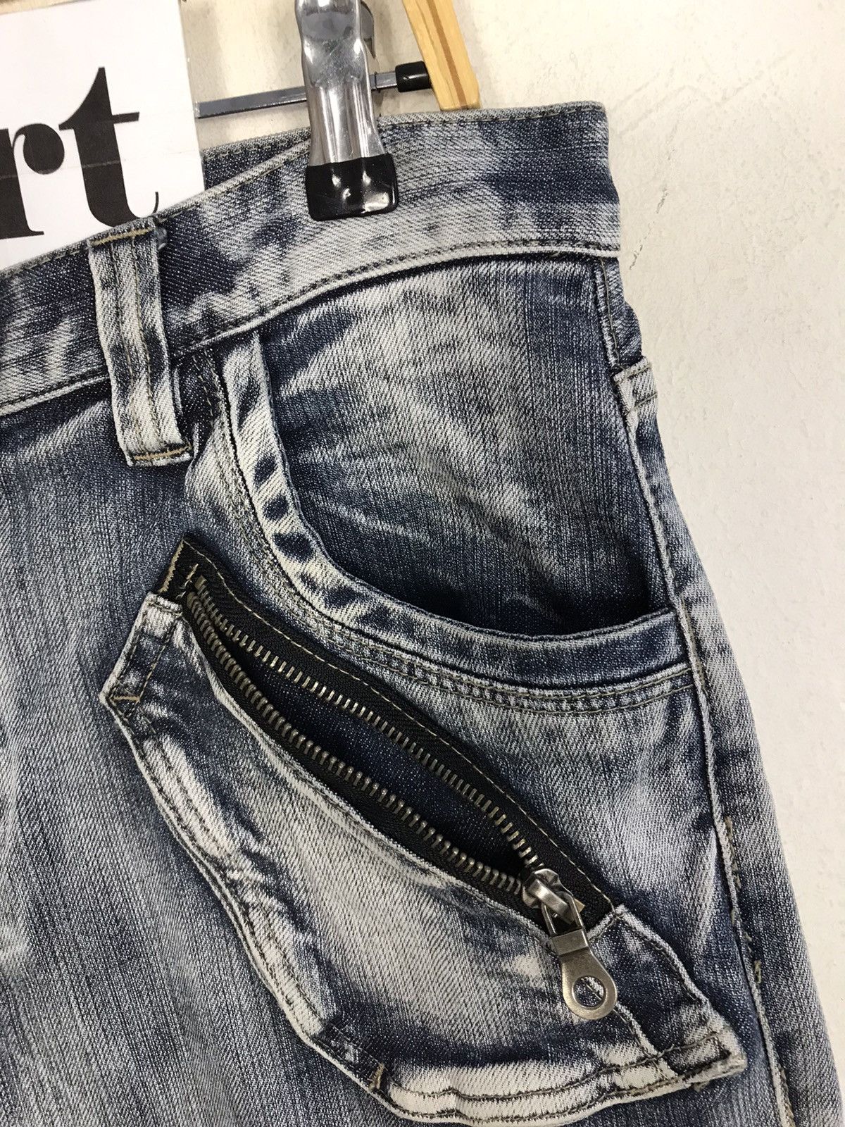 PPFM × Vintage Vintage Ppfm Twirl Punk Zipper Light Wash Jeans Size US 33 - 5 Thumbnail
