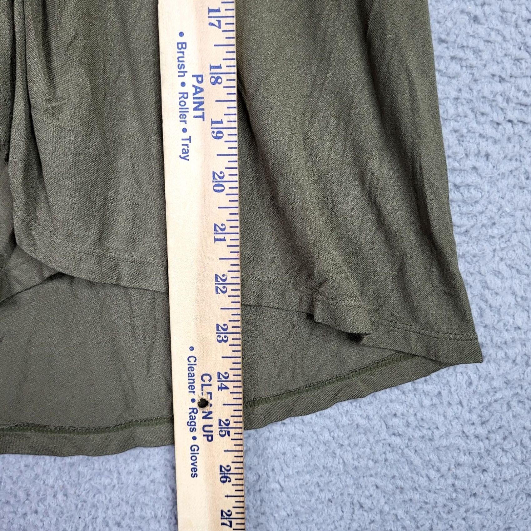 Free People Free People Olive Green Short Sleeve Knit Top Size S Crew Neck Casual Women Regular Size S / US 4 / IT 40 - 8 Thumbnail