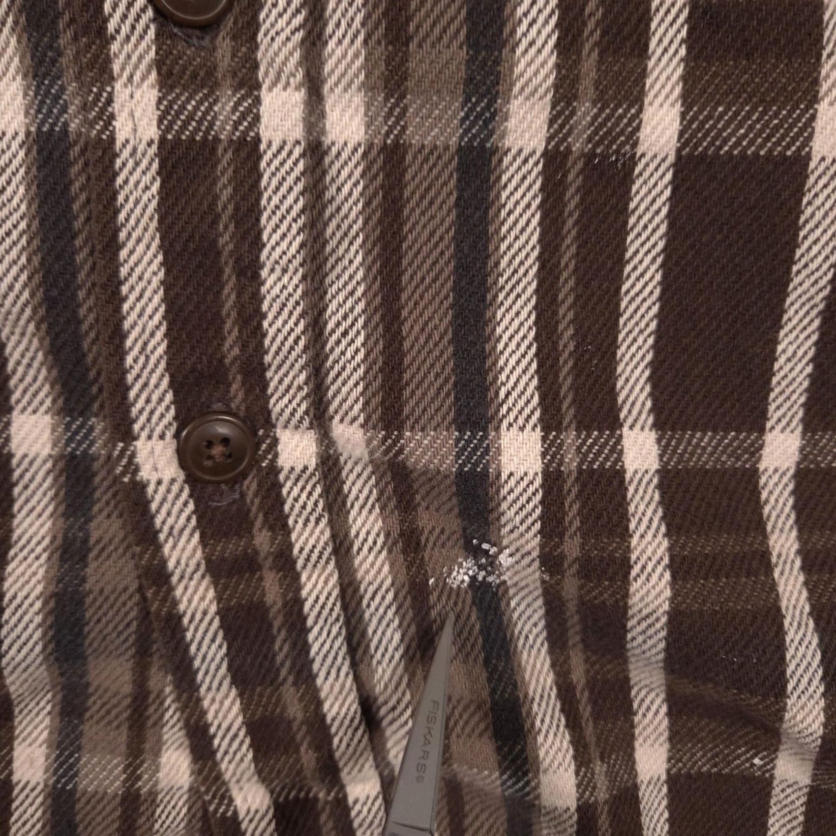 Duluth Trading Company Duluth Trading Co Shirt Mens XL Brown Plaid Flannel Button Front Long Sleeve Size US XL / EU 56 / 4 - 5 Thumbnail