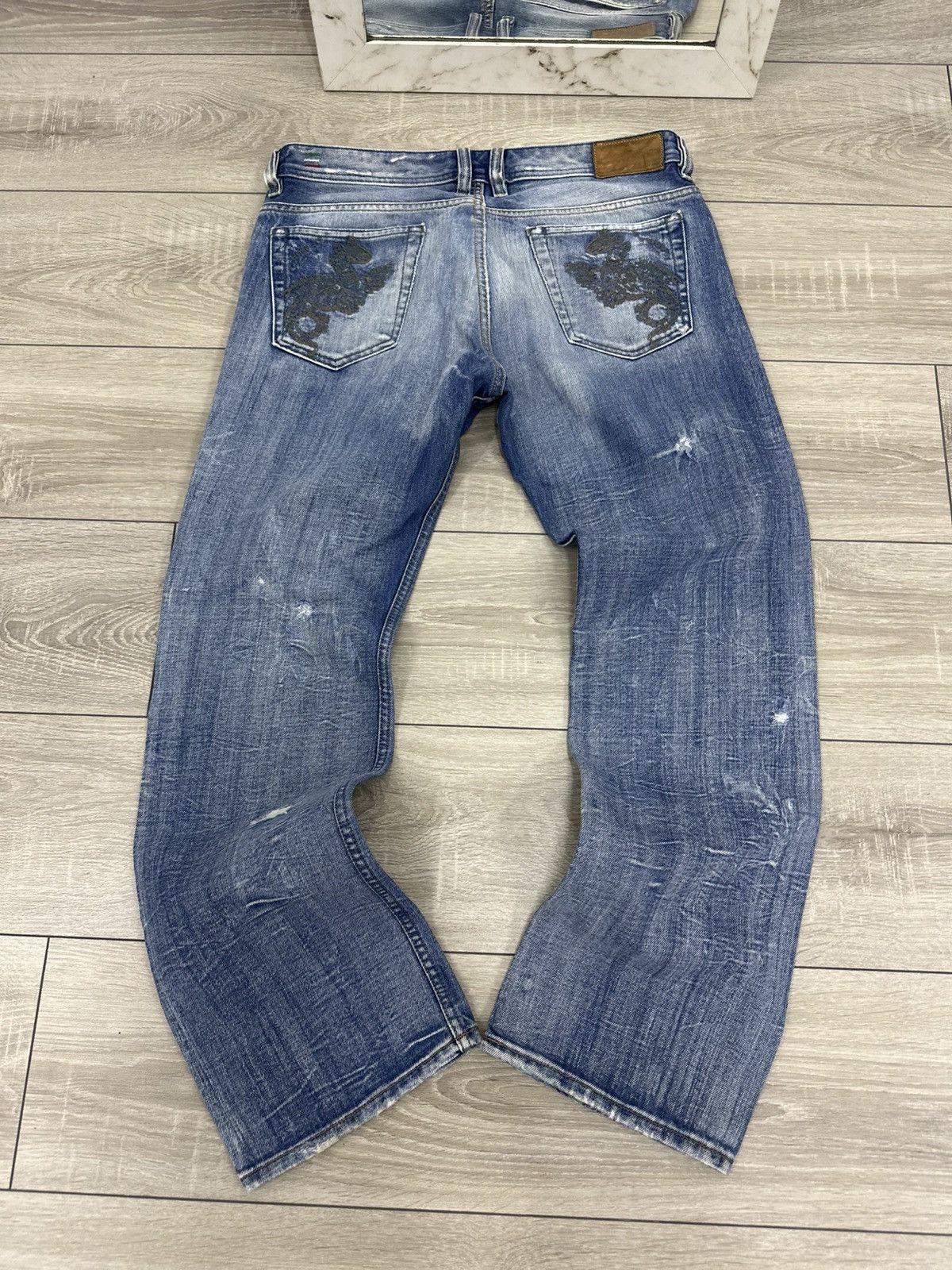 Diesel Diesel Distressed Washed Y2K Baggy Wide Avantgarde Jeans Size US 32 / EU 48 - 3 Thumbnail