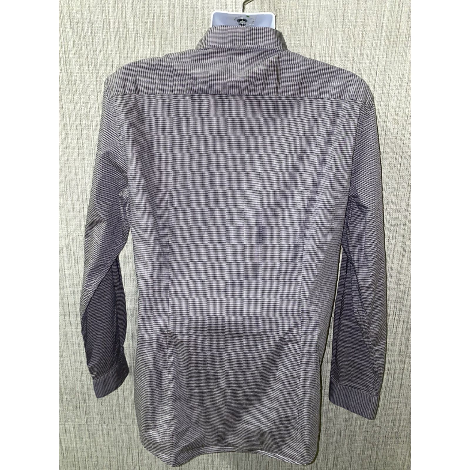 John Varvatos John Varvatos Men's Casual Cotton Checkered Long Sleeve Button-Up Shirt Size L Gray Size US L / EU 52-54 / 3 - 5 Thumbnail