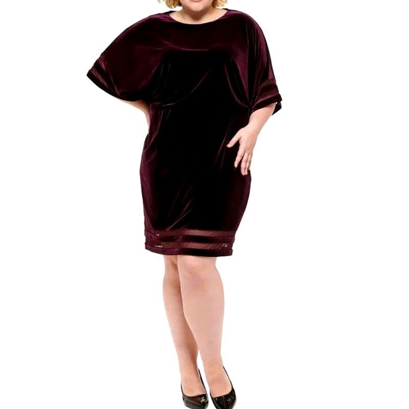 Other PLUS Size 22 | JESSICA HOWARD Stretchy Velvet Sheath Dress Size 3XL / US 20-22 - 1 Thumbnail