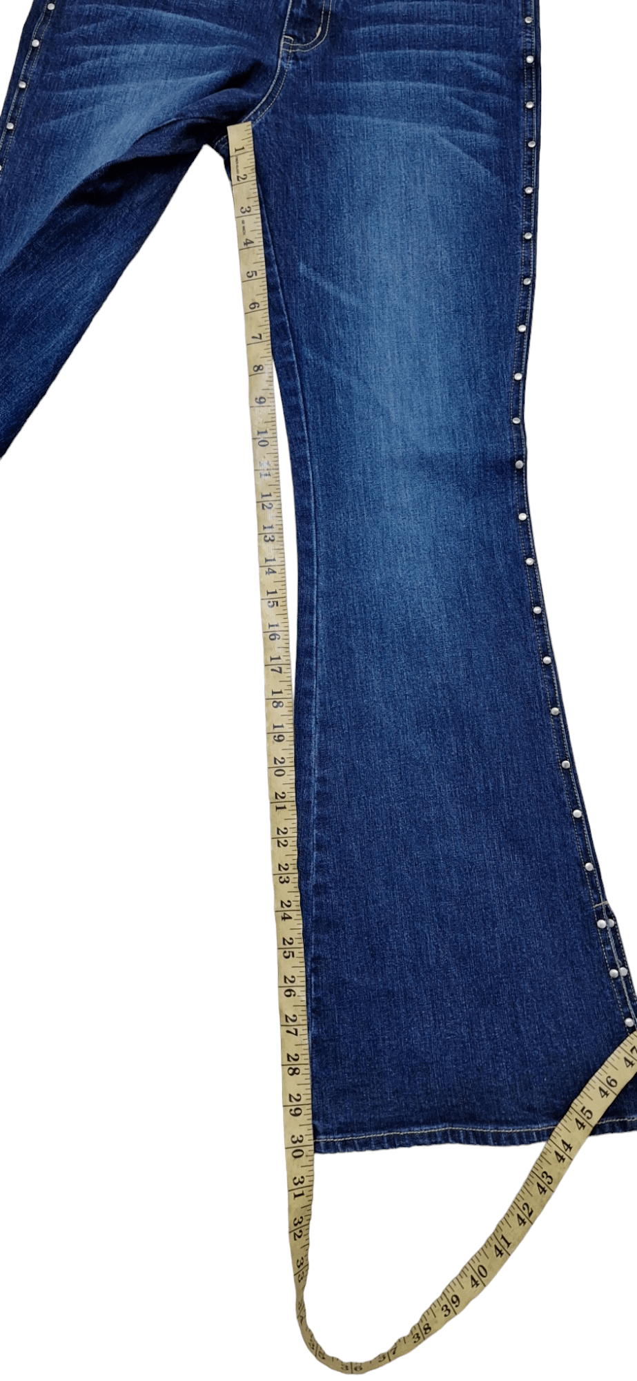 If Six Was Nine × Japanese Brand × Le Grande Bleu (L.G.B.) Japanese Brand Oririn Rivets Button Flared Jeans Size US 29 - 17 Thumbnail