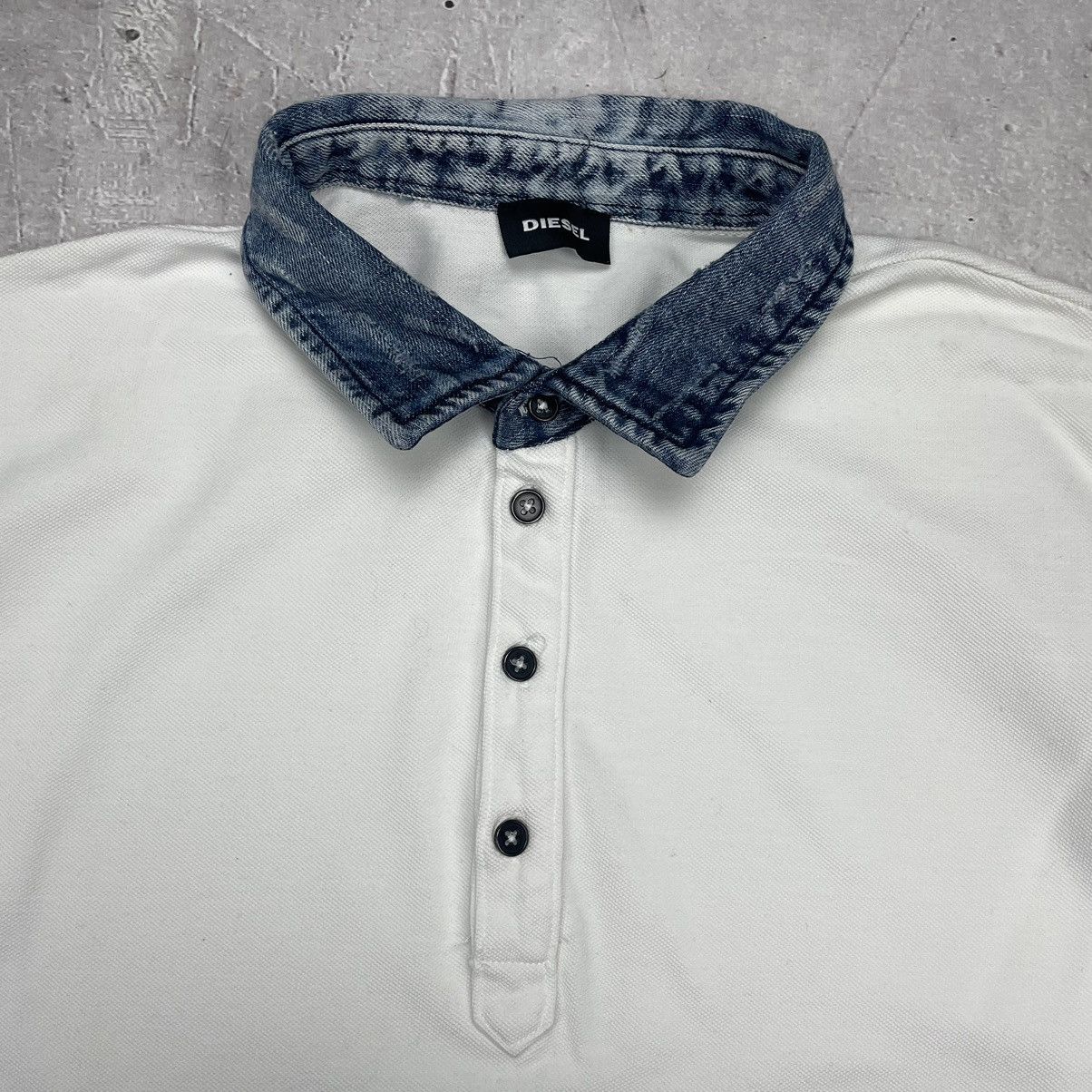 Diesel Diesel polo T-shirt denim collar sz XL y2k Size US XL / EU 56 / 4 - 7 Thumbnail