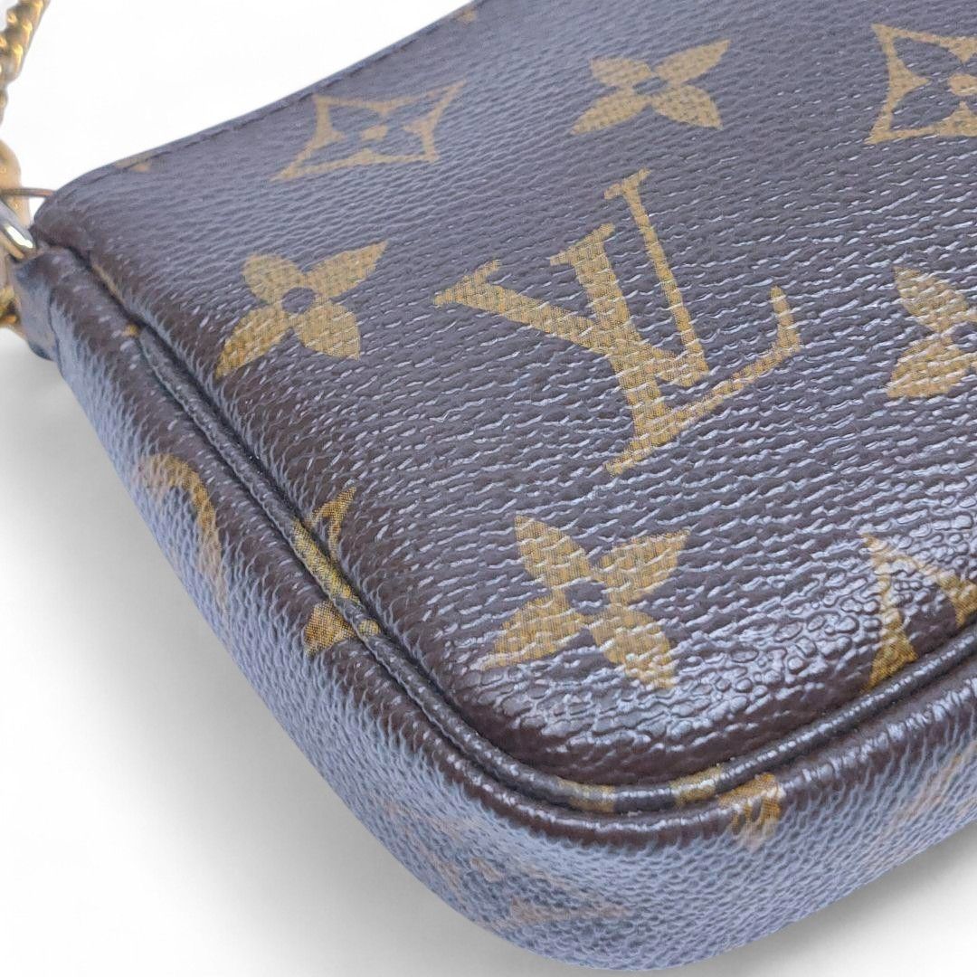 Louis Vuitton Louis Vuitton - Mini Pochette Chain Monogram LV Brown Size ONE SIZE - 5 Thumbnail