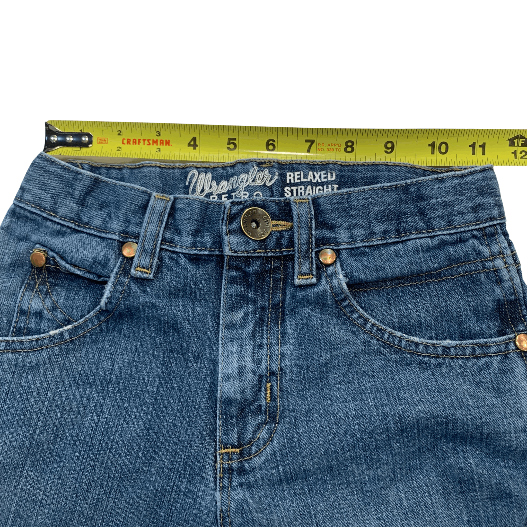 Wrangler Distressed Relaxed Straight Leg Jeans | 22" | Wrangler Retro Size 22" - 4 Thumbnail