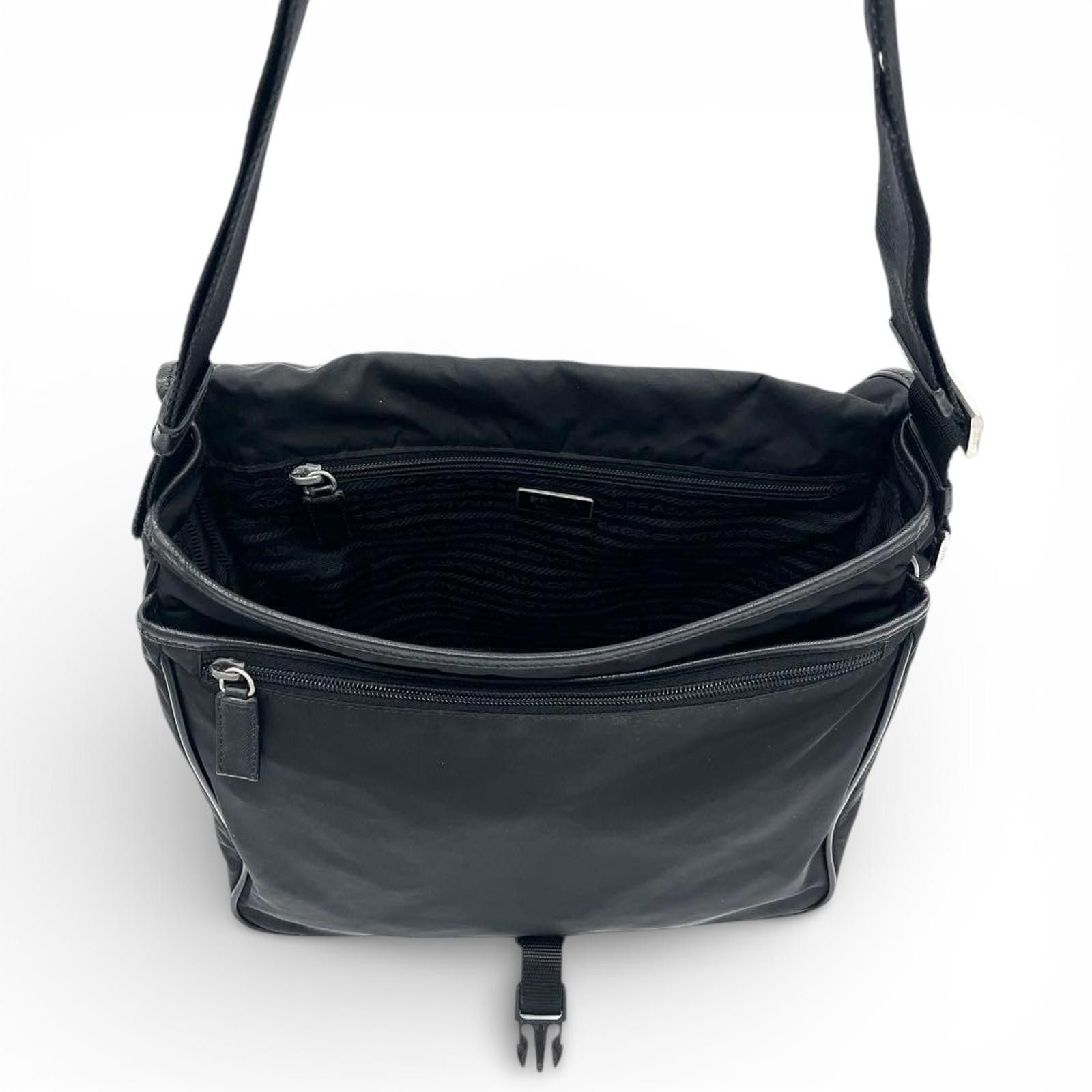 Prada Prada - Black Nylon Men's Shoulder Bag Size ONE SIZE - 6 Thumbnail