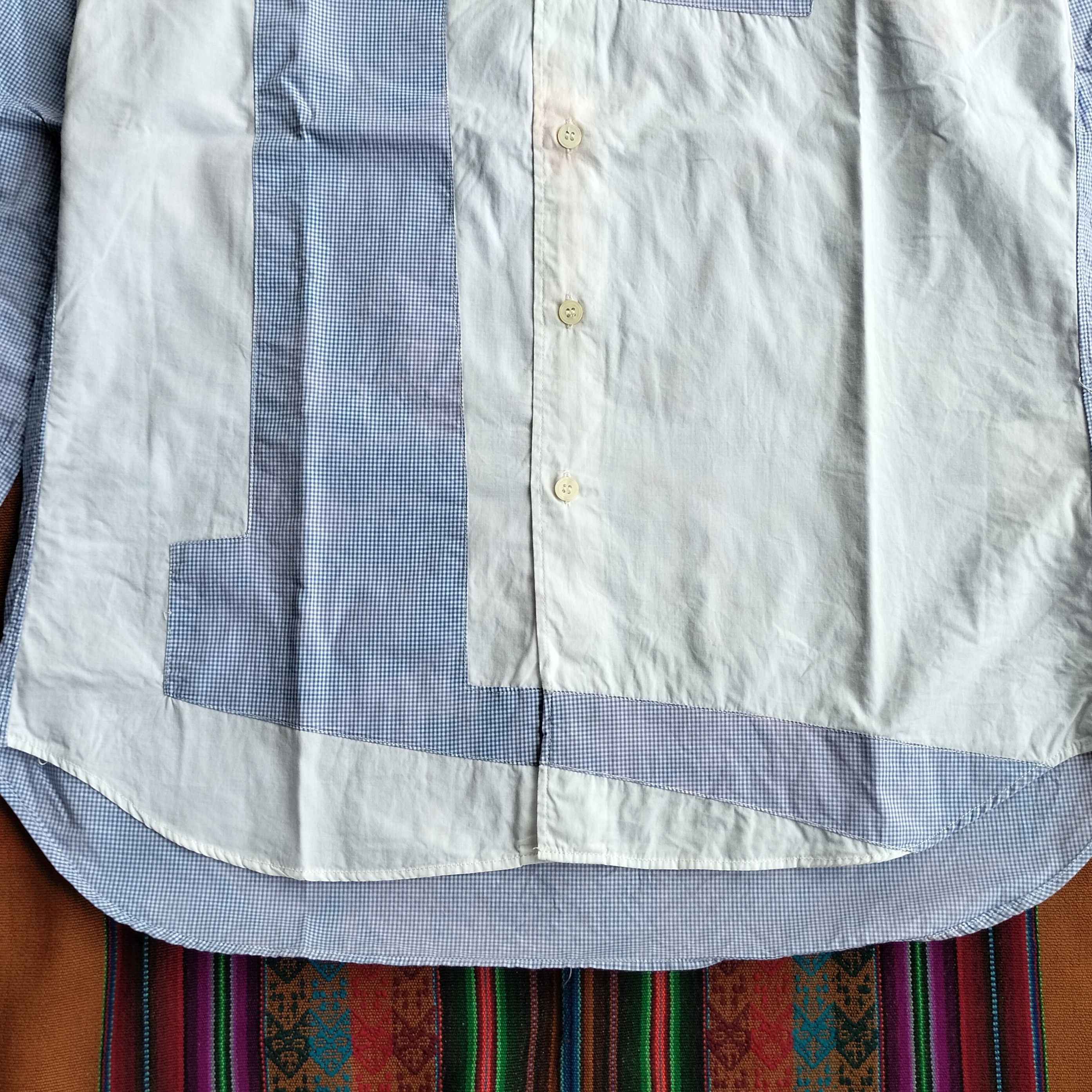 Comme des Garcons SHIRT CdG shirt Catton Panelled gingham Ls shirt Size US L / EU 52-54 / 3 - 4 Thumbnail