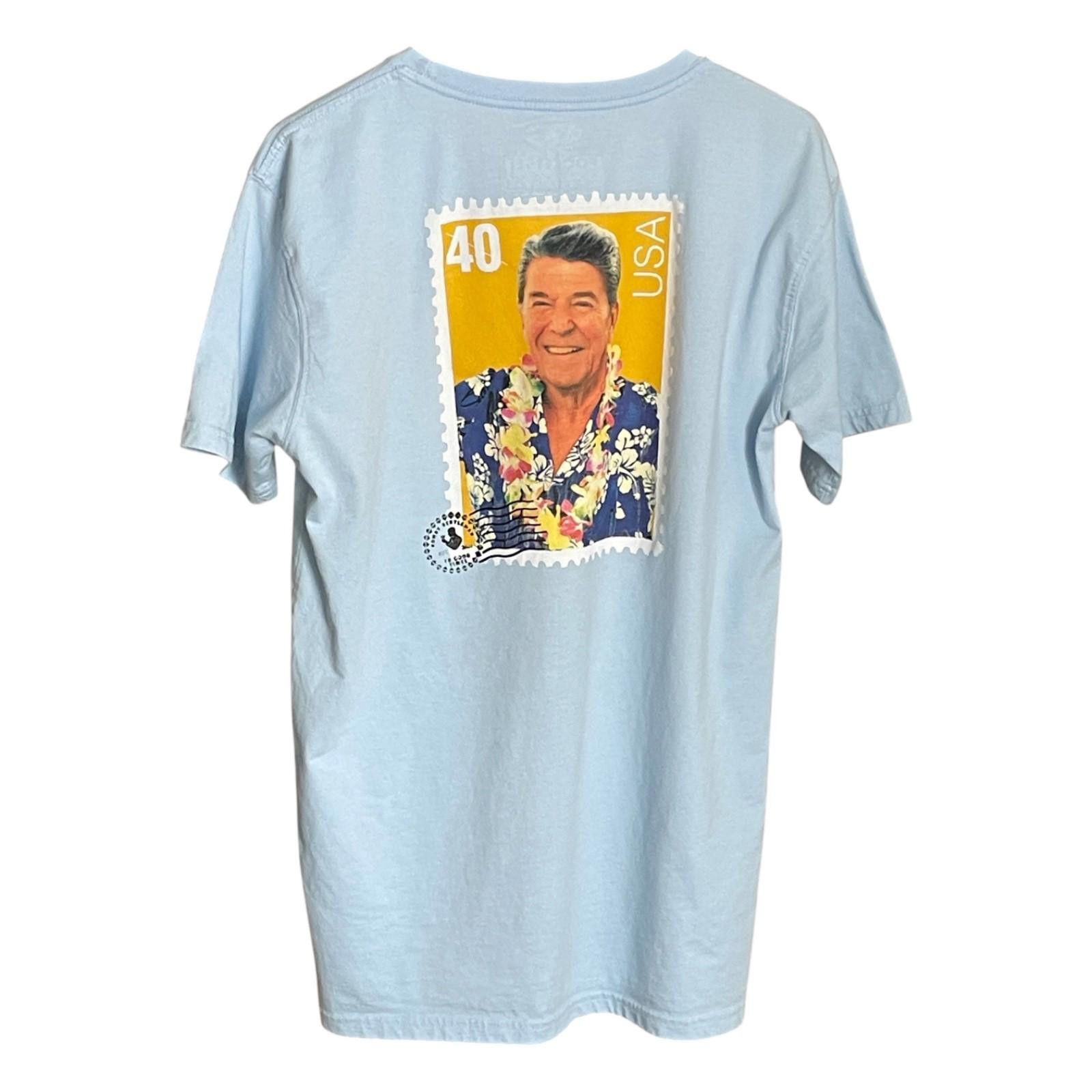 Other Ronald Reagan Stamp Graphic T Shirt By Rowdy Gentleman Retro Size US L / EU 52-54 / 3 - 1 Thumbnail