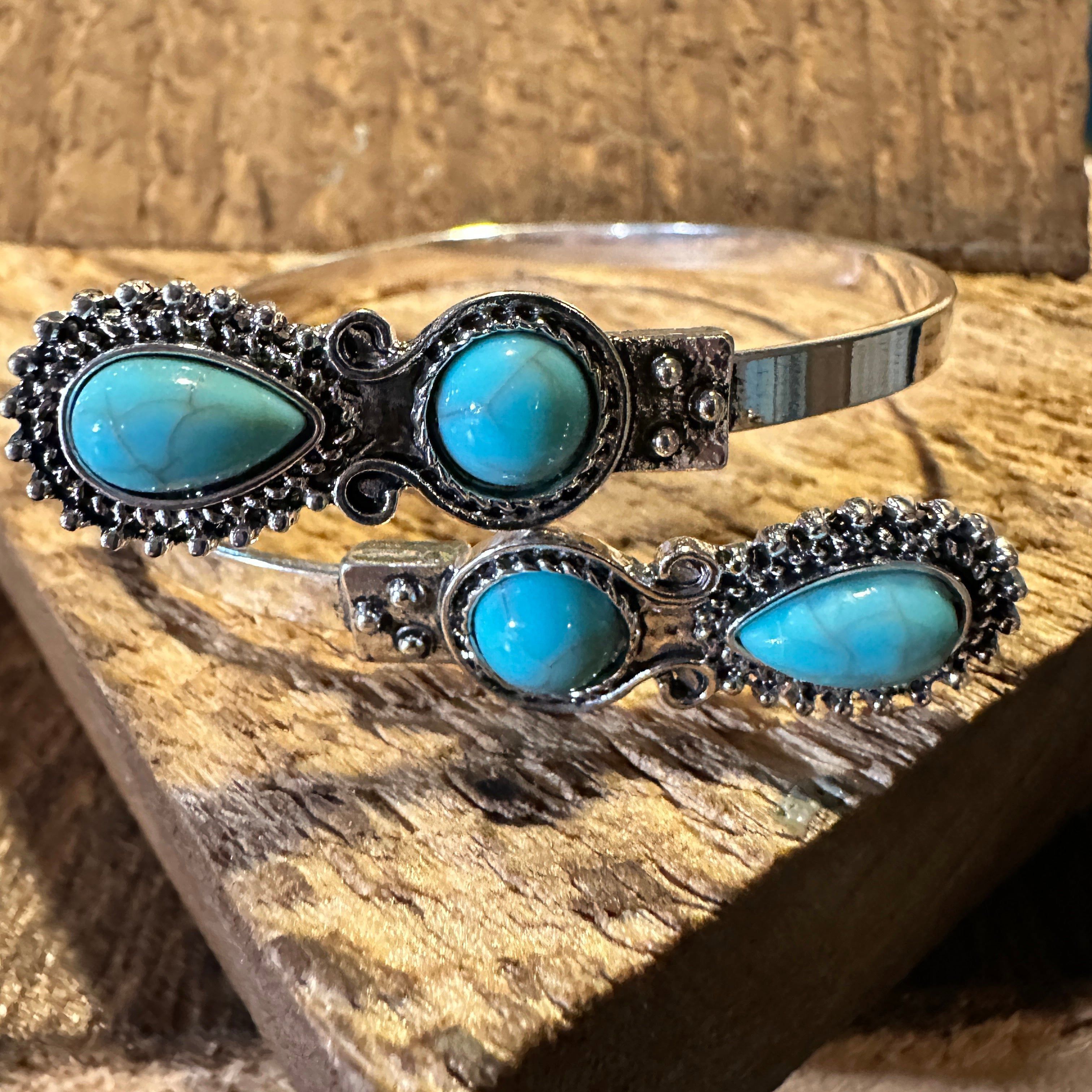Other Boho Vintage Southwestern Cowgirl Cuff Bracelet, Turquoise S Size ONE SIZE - 1 Thumbnail