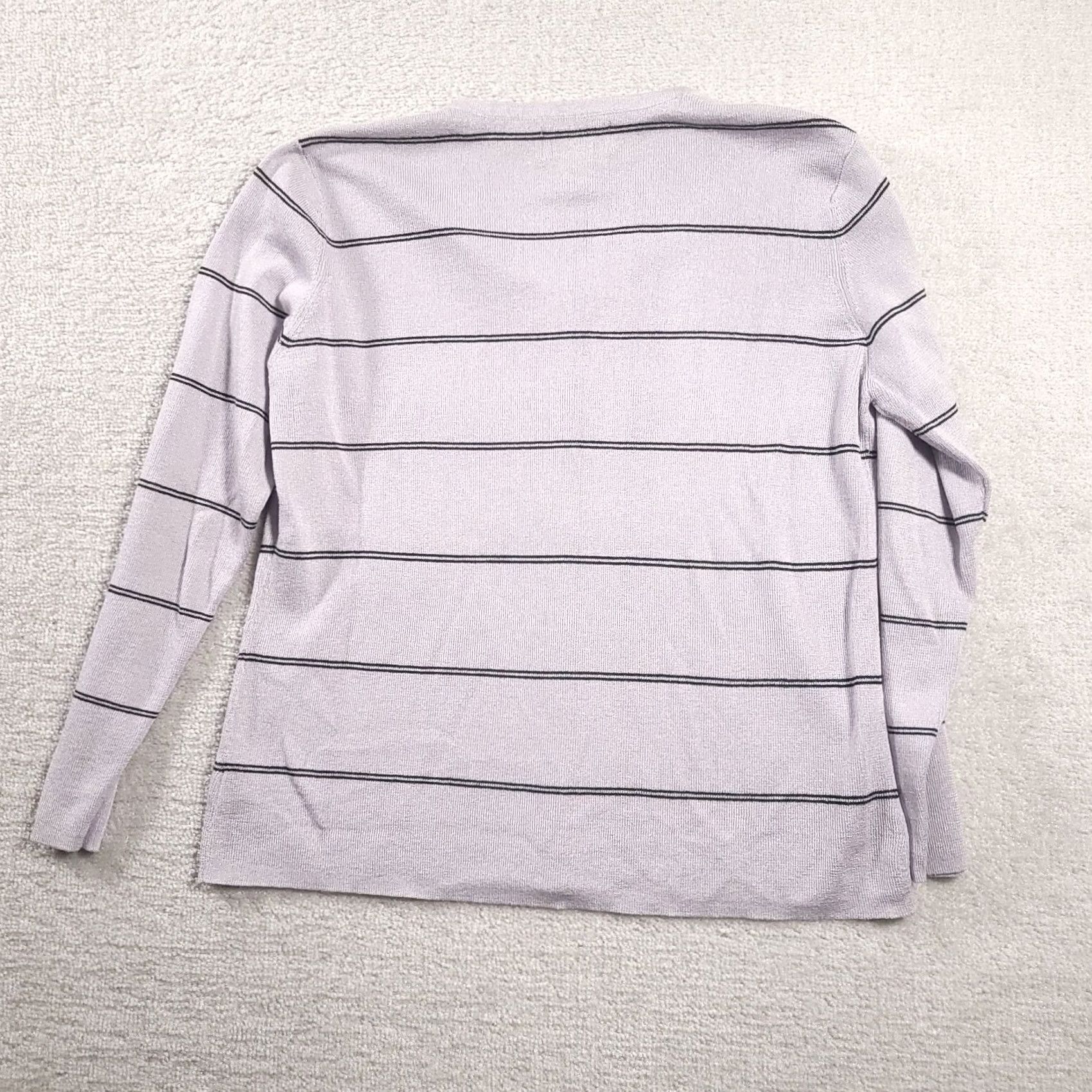Worthington VINTAGE Worthington Cardigan Sweater Striped Gray Black Button Up Womens XL Cardigan Size XL / US 12-14 / IT 48-50 - 7 Thumbnail