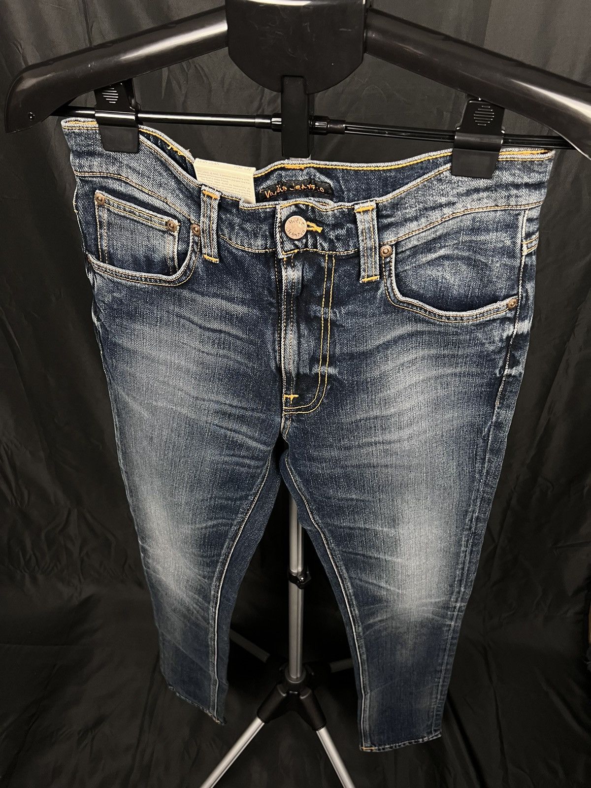 Designer × Nudie Jeans 🔴 DSWT SAMPLE Nudie jeans Lean Dean Deep Dark Indigo Size US 30 / EU 46 - 3 Thumbnail