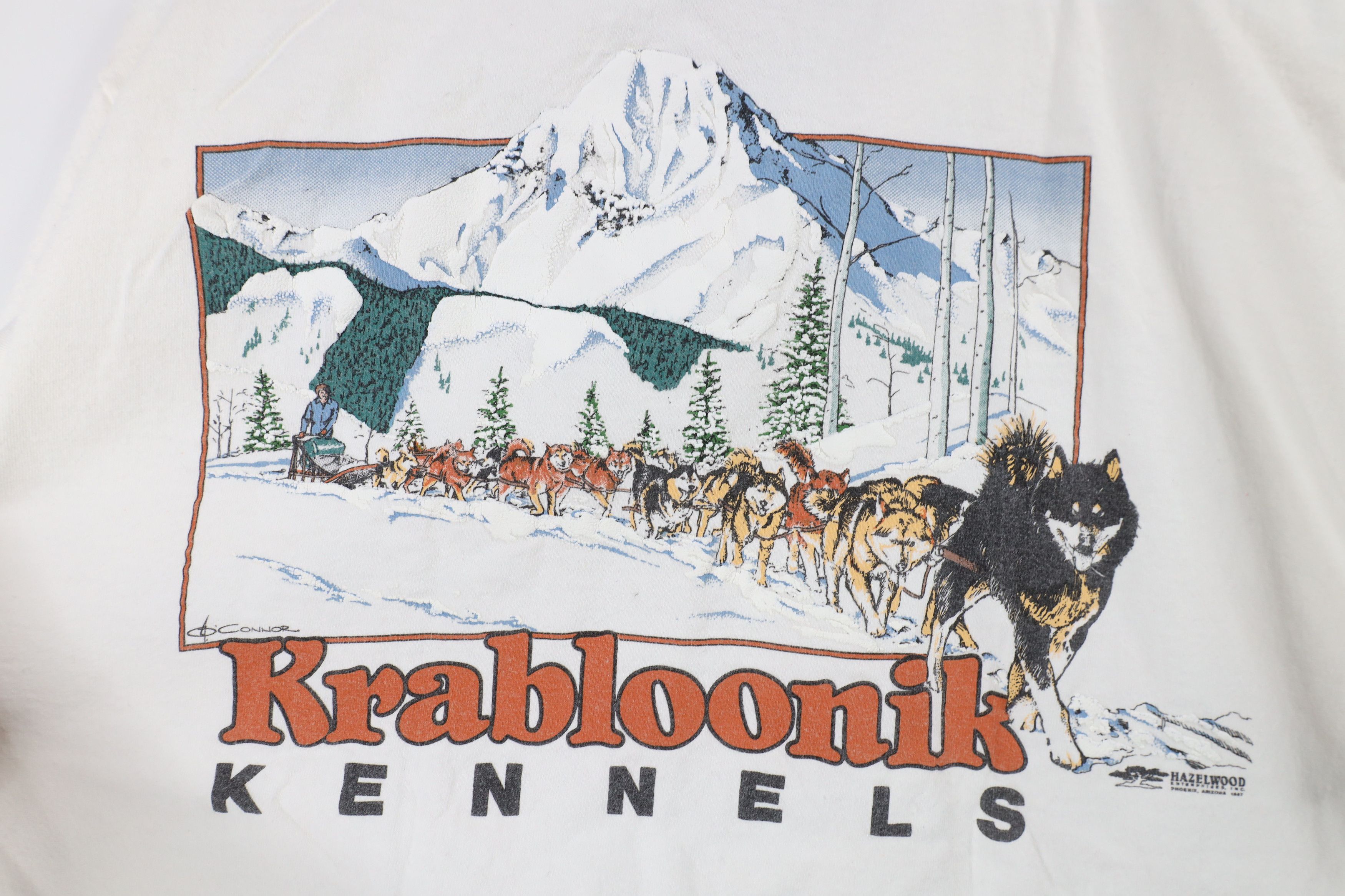 Vintage Vintage 90s Spell Out Krabloonik Kennels Dog T-Shirt USA Size US L / EU 52-54 / 3 - 10 Thumbnail