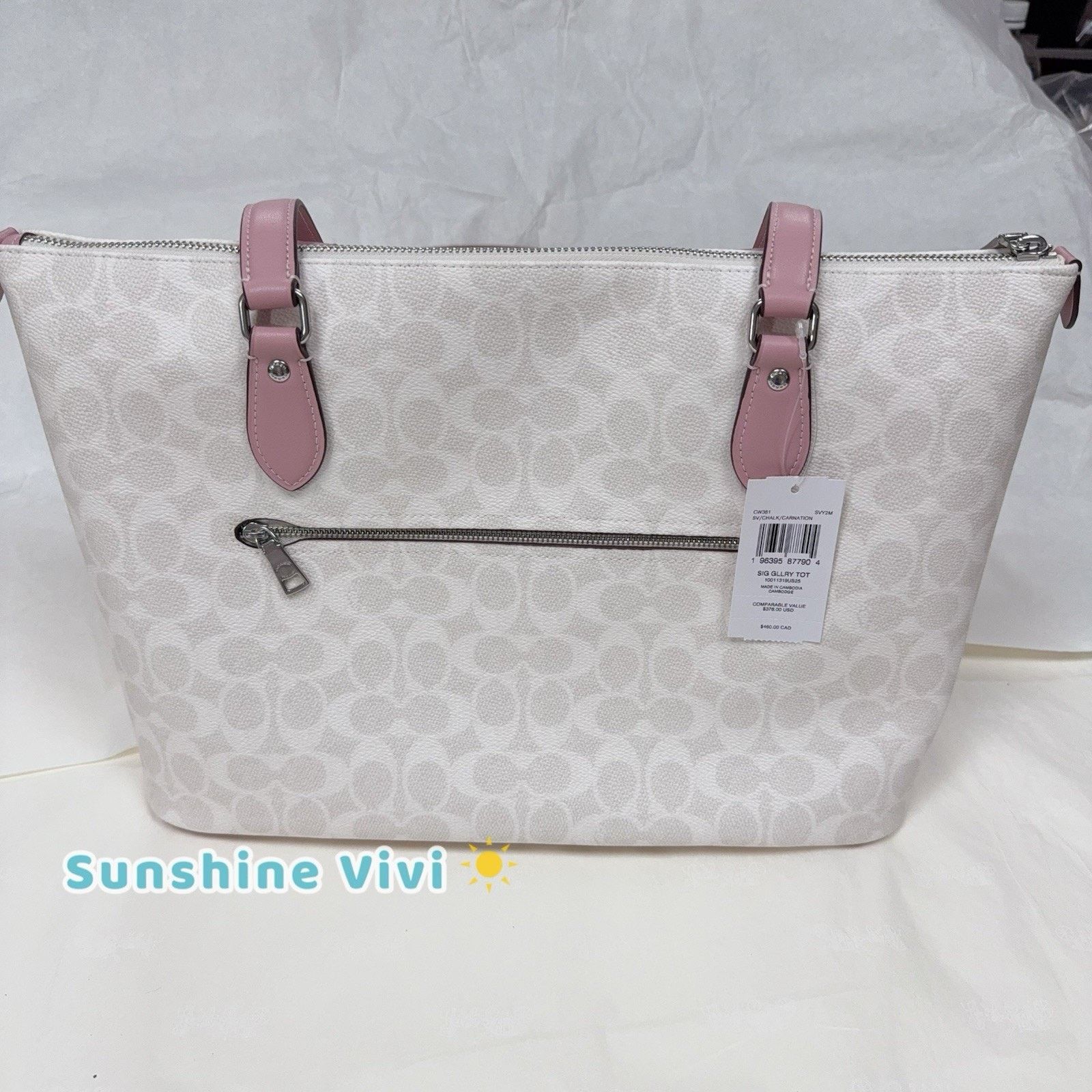 Coach NWT COACH Bundle CW381 Gallery Tote Bag&CW883 Zip Card Case Size ONE SIZE - 5 Thumbnail