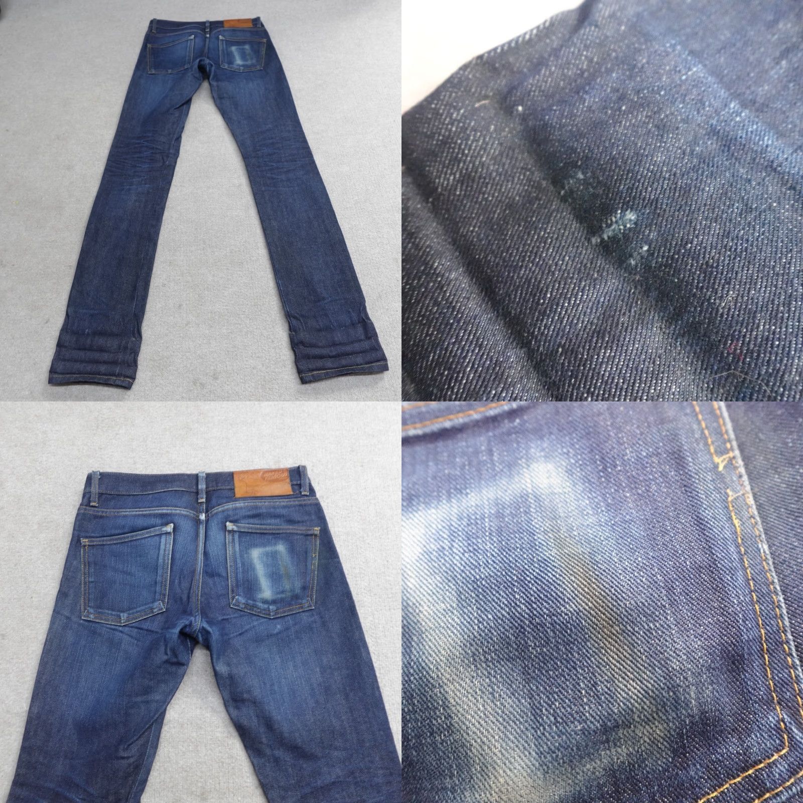 Vintage Naked & Famous Denim Jeans 30 x 36 Blue Left Hand Twill Selvedge Skinny Guy Size US 30 / EU 46 - 9 Thumbnail