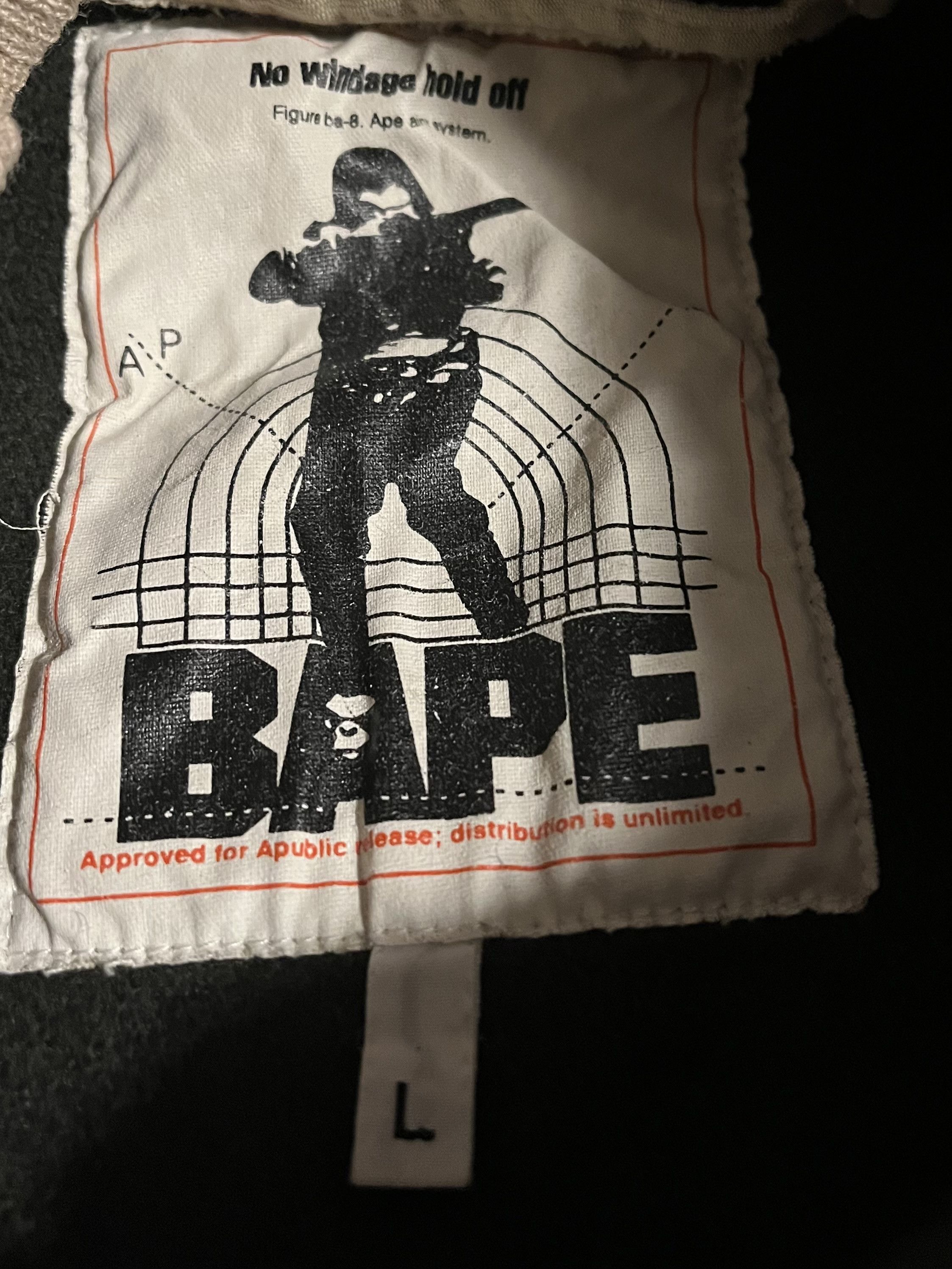 Bape BAPE A Bathing Ape Bomber Jacket Tan Khaki Size US L / EU 52-54 / 3 - 3 Thumbnail