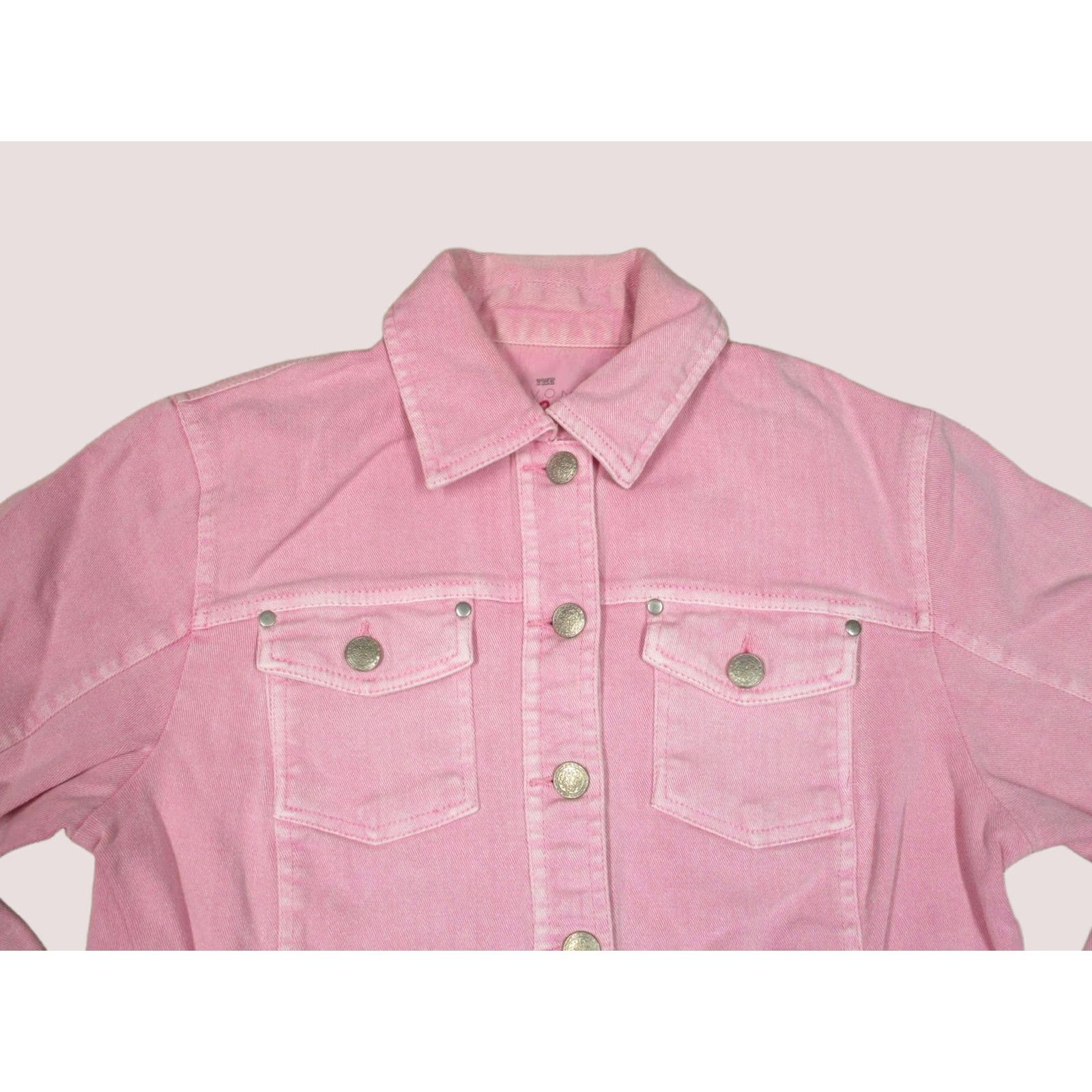 Vintage Avon Denim Jacket Women Small Pink Breast Cancer Crusade Button Front Collared Shirt Size S / US 4 / IT 40 - 1 Thumbnail