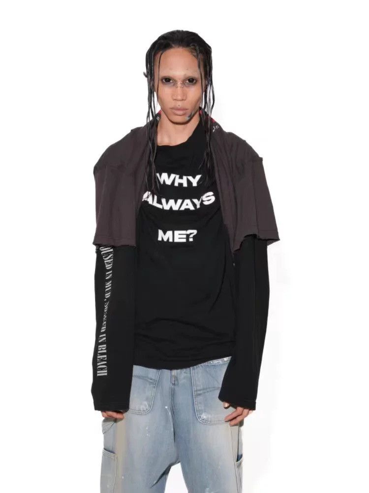 PROJECT G/R Project G/R Double Layered Longsleeve "Why Always Me" Size 2 Size US M / EU 48-50 / 2 - 11 Thumbnail