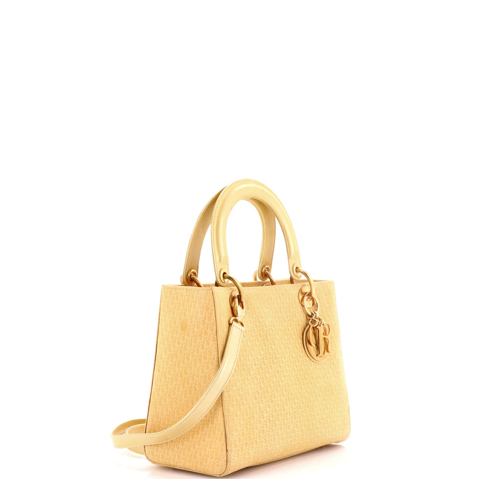 Dior Vintage Lady Dior Bag Diorissimo Suede Medium Size ONE SIZE - 1 Thumbnail