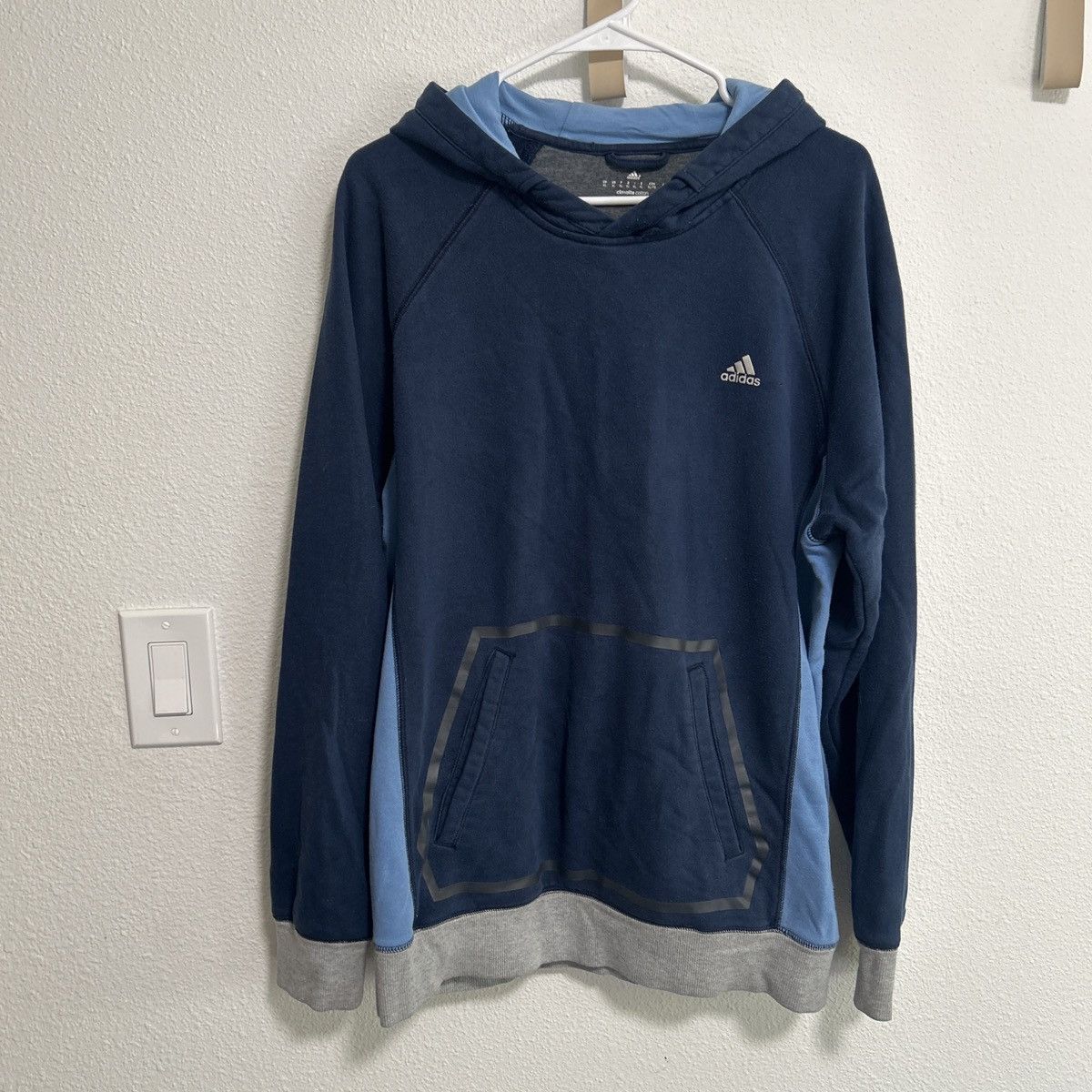 Adidas adidas Vintage Men's Hoodie Navy Blue Vintage 90s Athletic, Size US XL / EU 56 / 4 - 1 Thumbnail