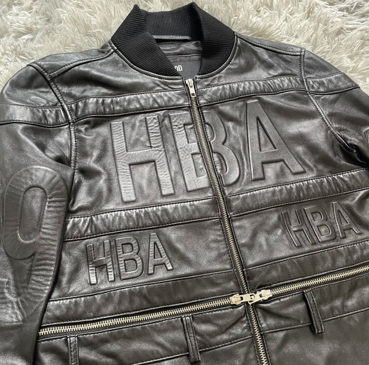 Hood By Air S/S 2015 Hood By Air Logo Embossed Leather Jacket Size US S / EU 44-46 / 1 - 5 Thumbnail