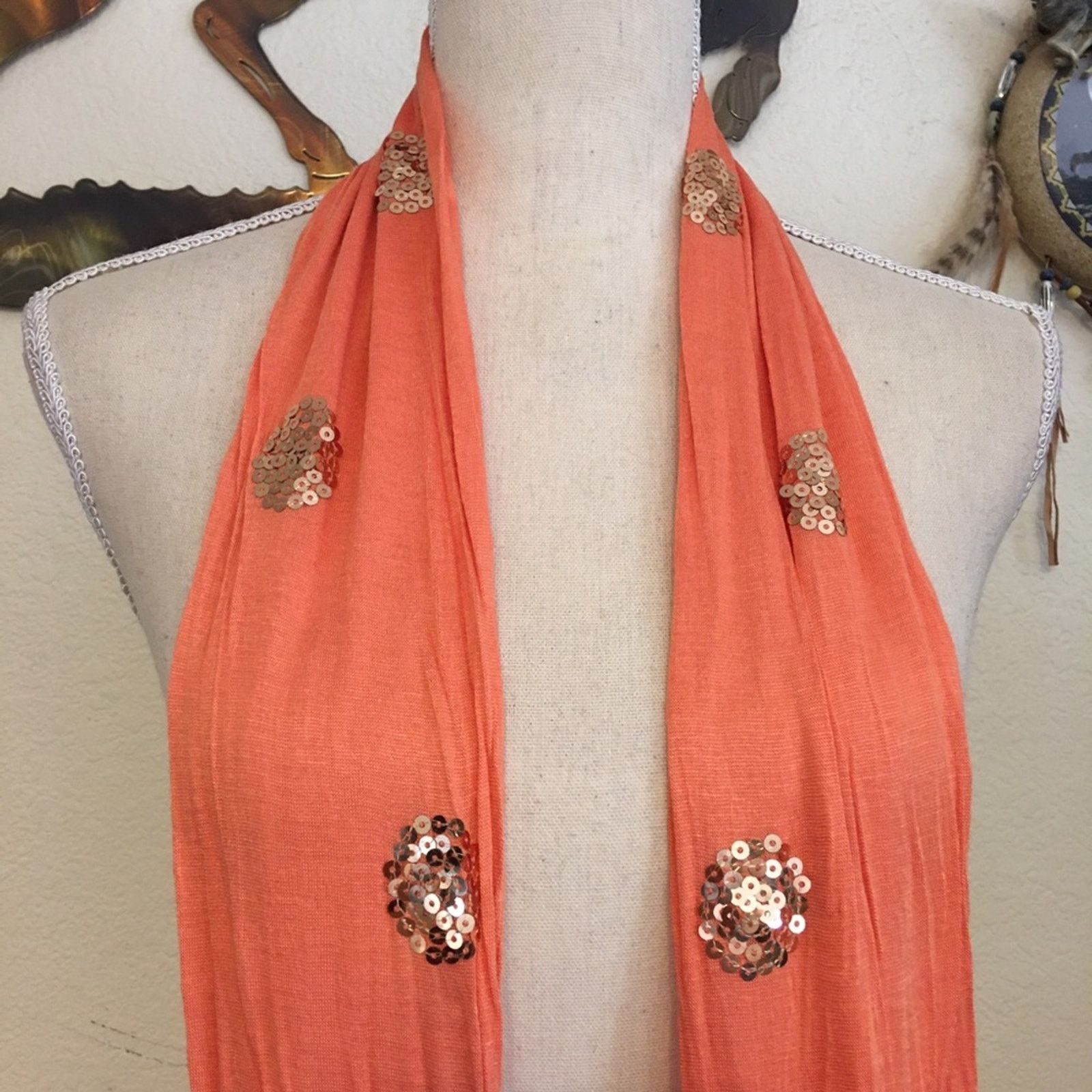 Fossil Fossil sherbet sequin soft stretchy tassel scarf Size ONE SIZE - 2 Thumbnail