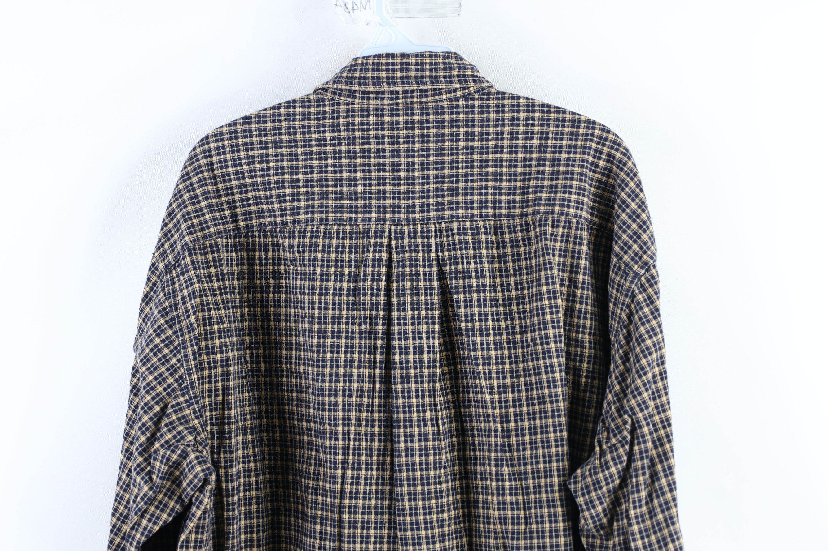 J.Crew × Vintage Vintage 90s J Crew Flannel Button Shirt Plaid Cotton Size US XL / EU 56 / 4 - 6 Thumbnail