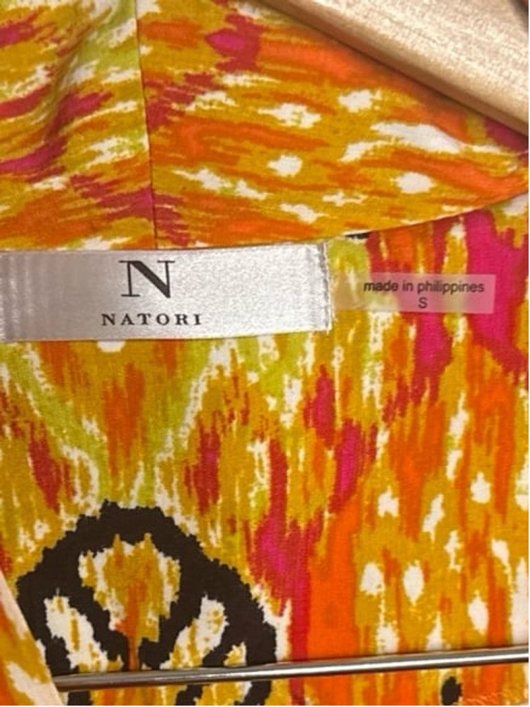 Modern Notoriety NWOT Natori kimono vibrant pattern 3/4 sleeve blouse top Sm Size S / US 4 / IT 40 - 4 Thumbnail