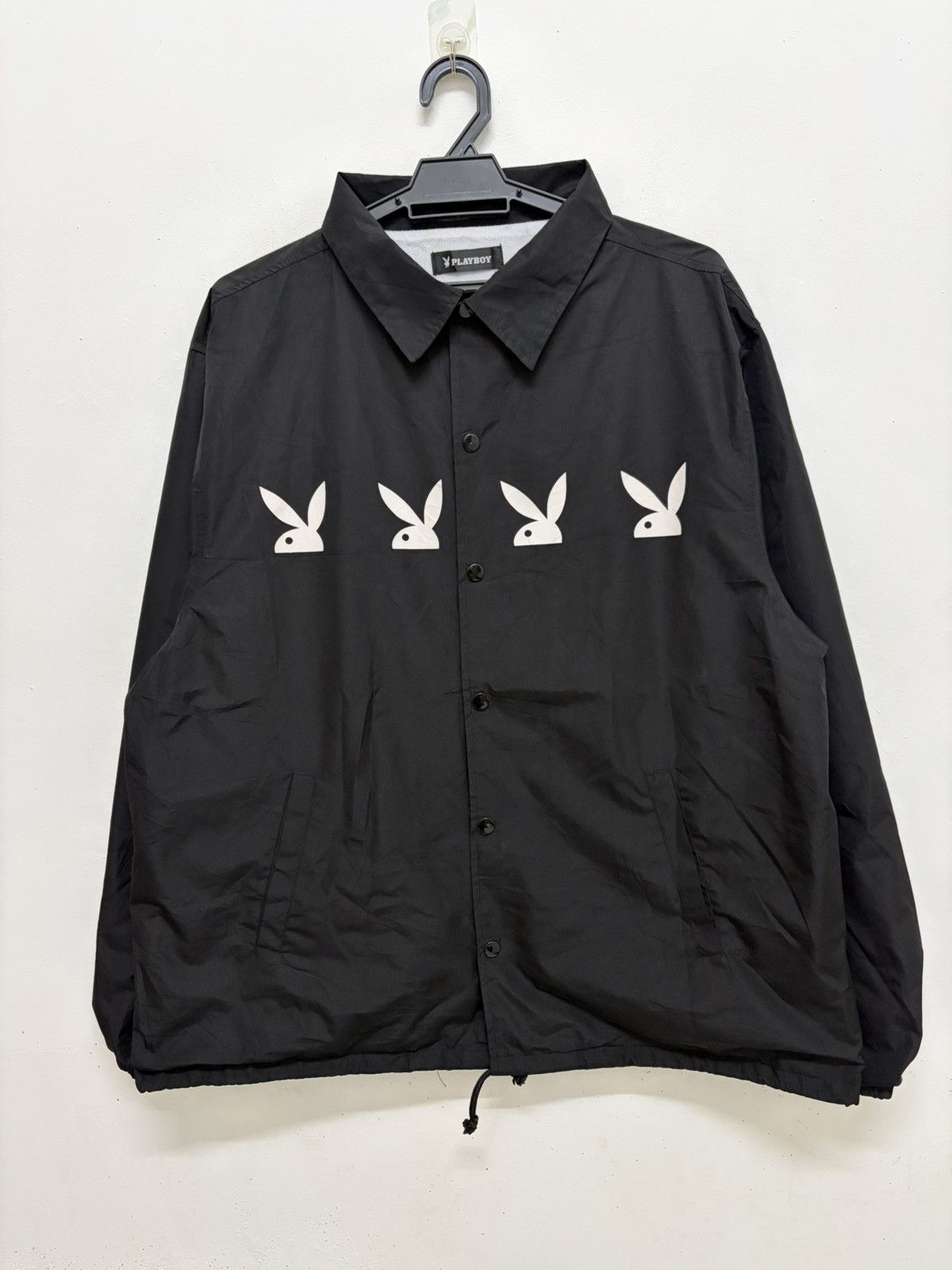 Playboy PLAYBOY 🐰 BIG LOGO EROTIC SEXY GRAPHICAL COACH JACKET Size US L / EU 52-54 / 3 - 2 Thumbnail