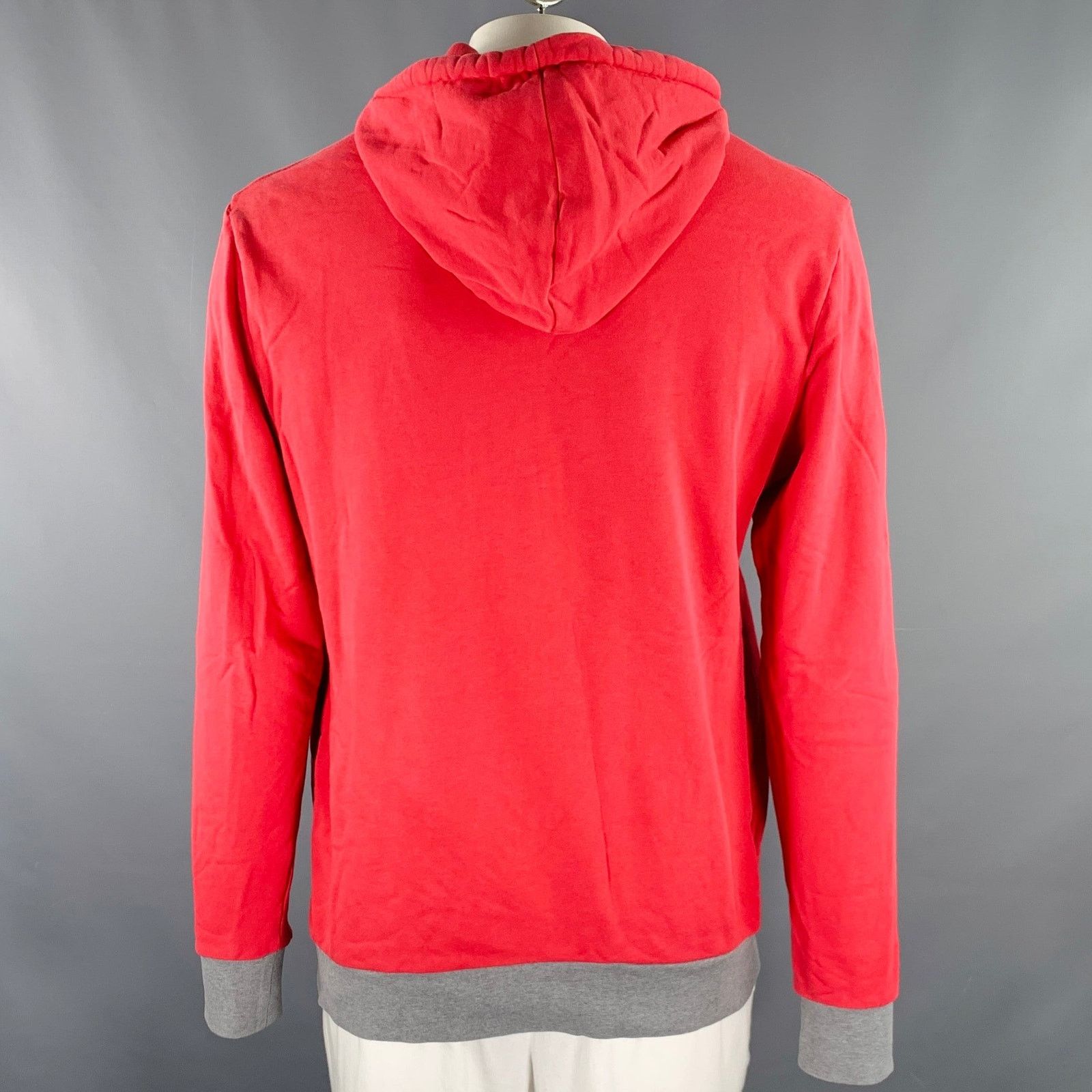 Paul Smith Size L Red Blue Mixed Fabrics Cotton Hooded Sweatshirt Size US L / EU 52-54 / 3 - 3 Thumbnail