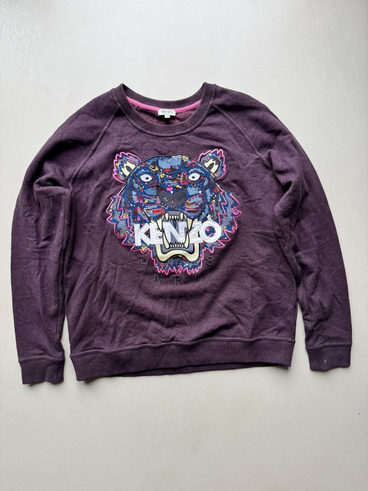 Kenzo purple tiger sweatshirt clearance