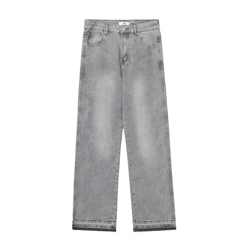 Japanese Brand Straight tube washed smoke grey jeans Size US 30 / EU 46 - 5 Thumbnail