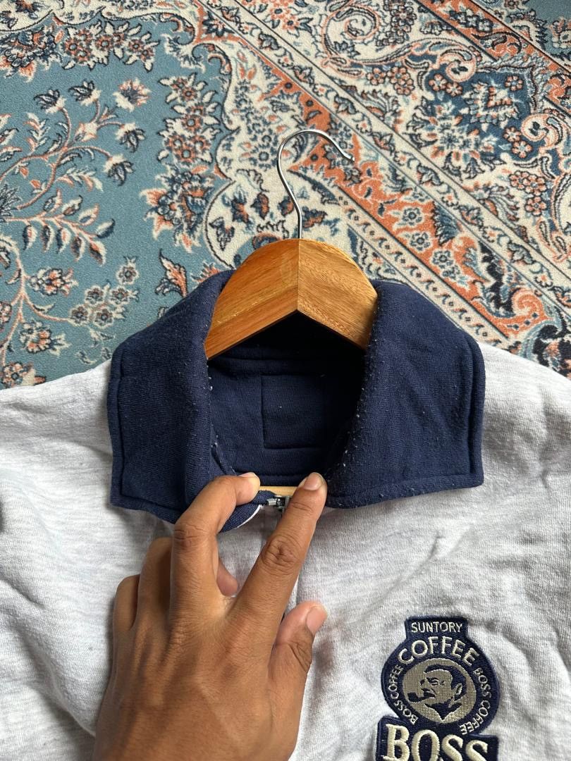 Japanese Brand × Vintage BINTAGE SUNTORY COFFEE BOSS HALFZIPPER Size US M / EU 48-50 / 2 - 5 Thumbnail