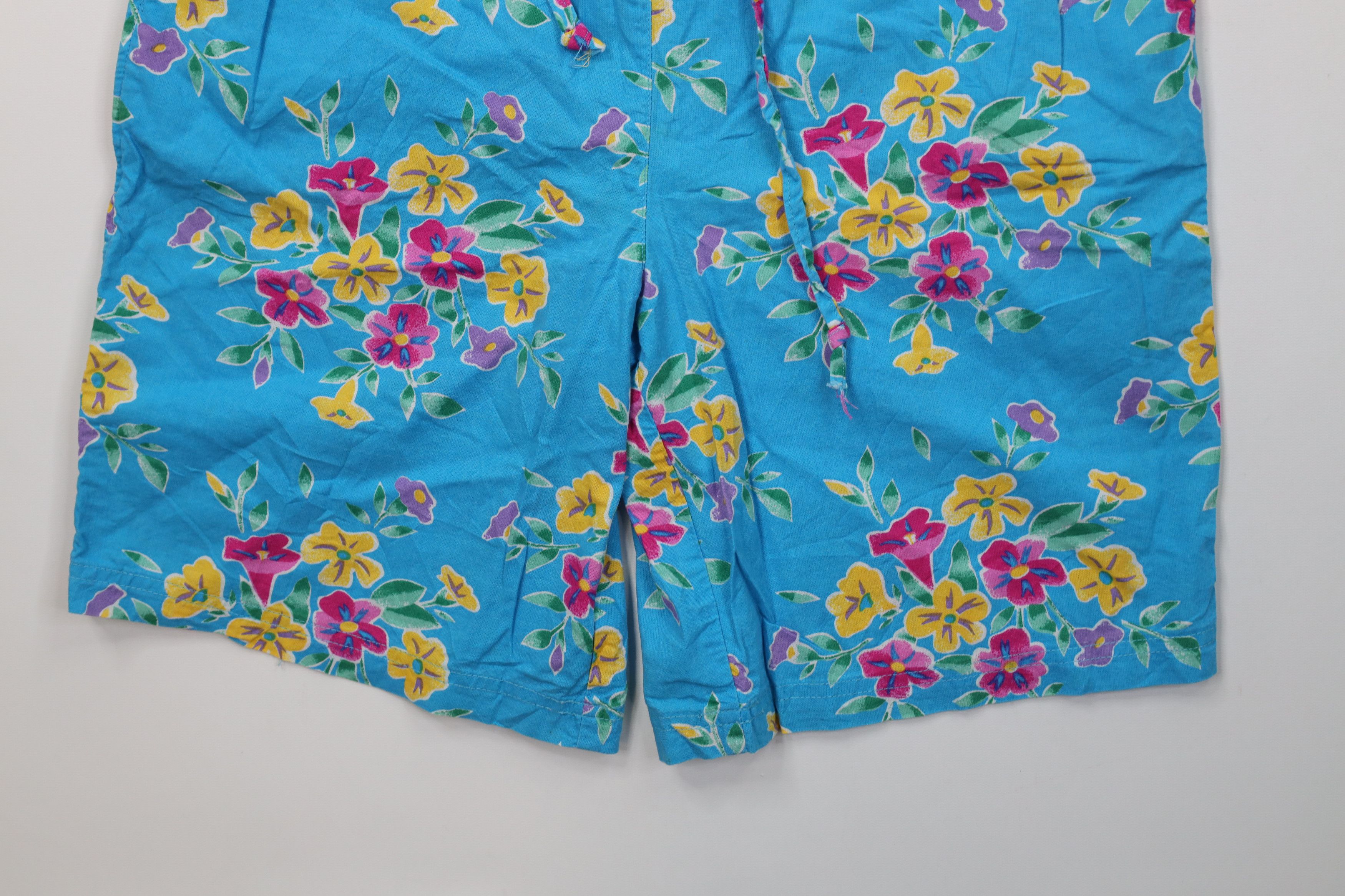 Vintage Vintage 90s Streetwear Flower All Over Print Shorts Cotton Size 31" - 4 Thumbnail