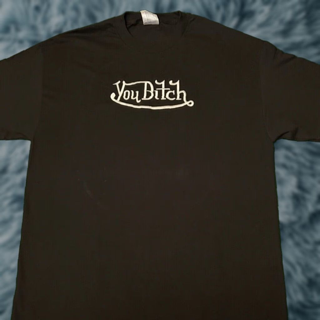 Vintage VINTAGE 90s Parody Designer You B*tch VTG Shirt Mens XL Black Short Sleeve T-Shirt Humorous Grunge Hip Hop Punk Classic Vintage Mens XL Size US XL / EU 56 / 4 - 1 Thumbnail