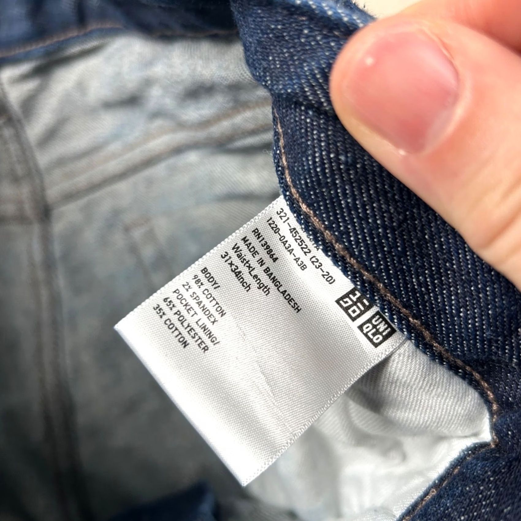 Uniqlo Uniqlo Jeans Slim Mens 30x32 Selvedge Japanese Denim Kaihara Dark WashBlue 5-Pocket Regular Inseam 32 Vintage No Boss? Size US 30 / EU 46 - 6 Thumbnail