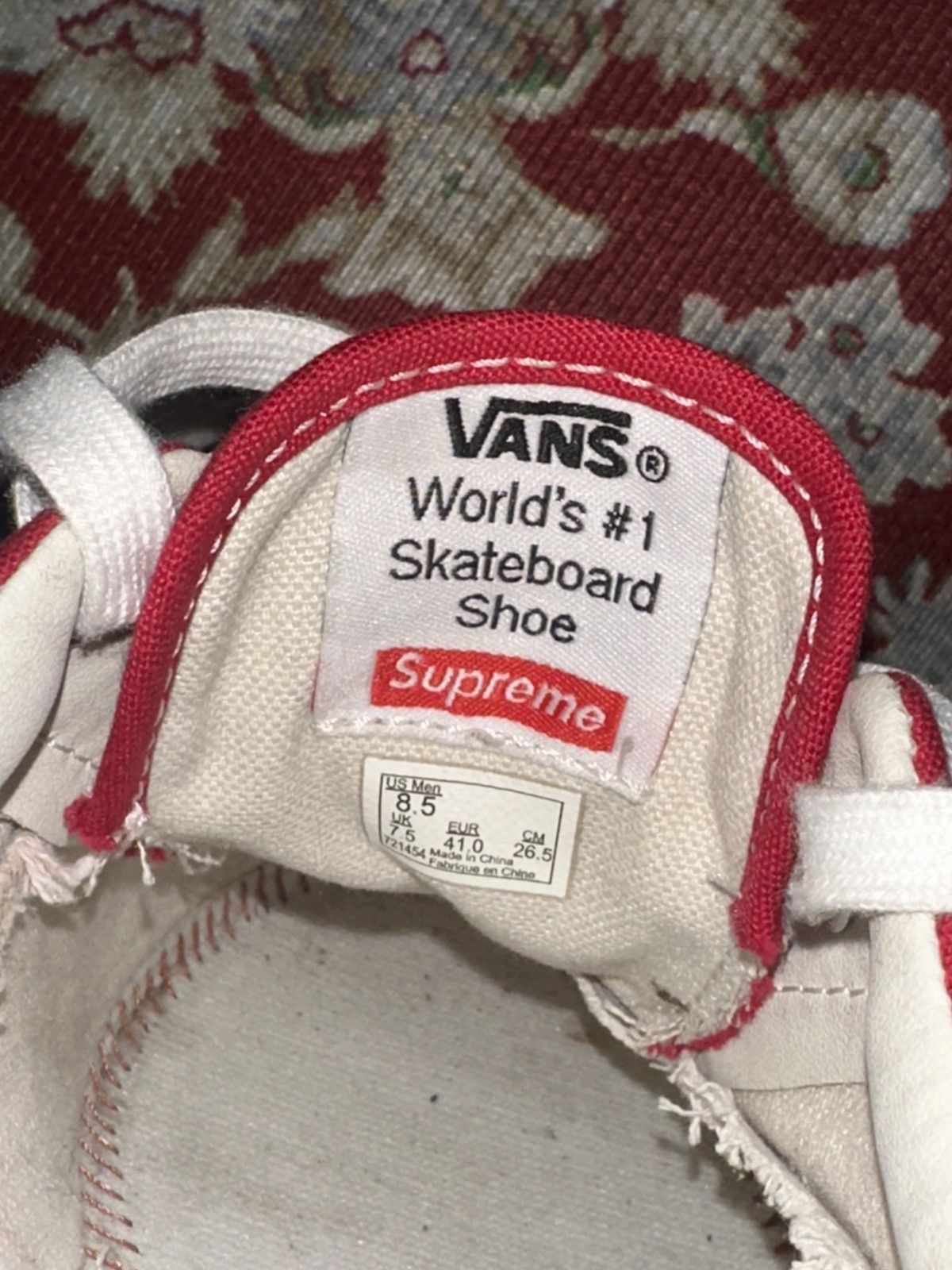 Supreme Vans Era Pro x Supreme Motion Red Size US 8.5 / EU 41-42 - 7 Thumbnail