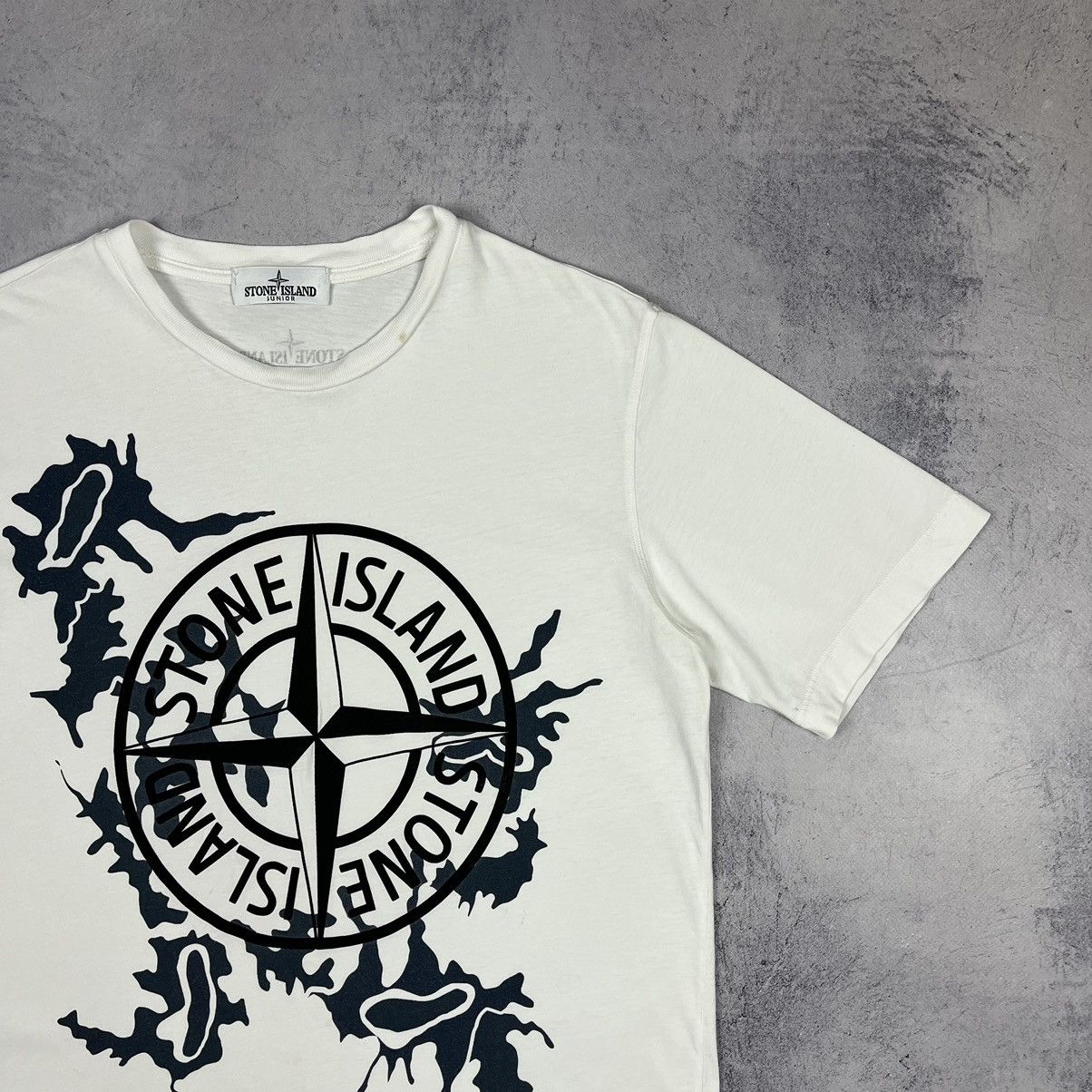 Stone Island Vintage Stone Island Junior big logo T Shirt 00’s Size US S / EU 44-46 / 1 - 5 Thumbnail