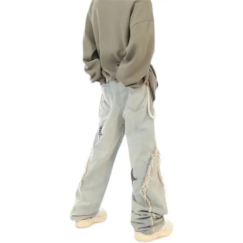 Japanese Brand Loose straight leg hip-hop wide leg jeans Size US 32 / EU 48 - 3 Thumbnail