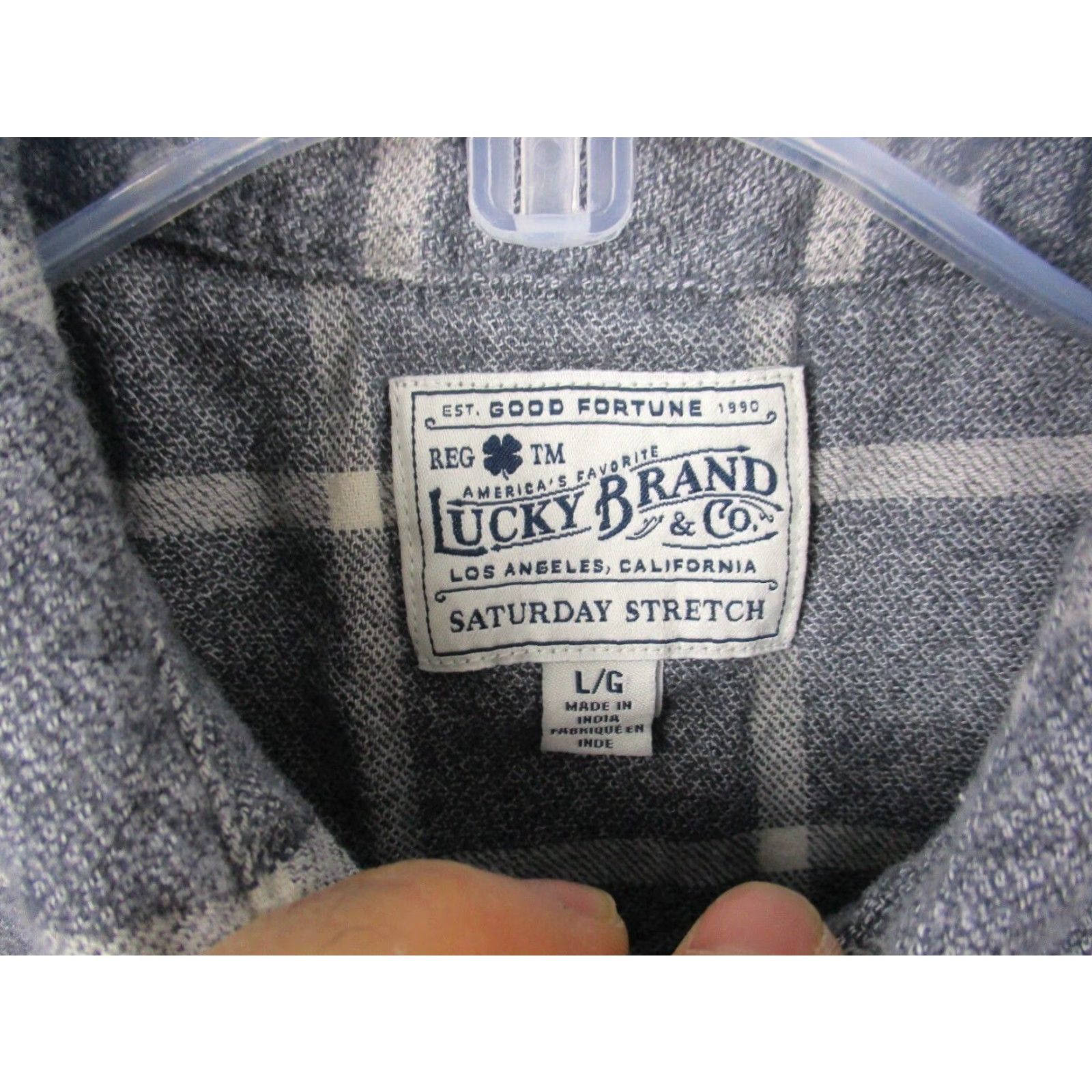 Lucky Brand Lucky Brand Pearl Snap Shirt Mens Large Plaid Western Southwestern Classic Fit Cord Collar Pocket Red Cotton Button-Up Shirt (No Flaws) Size US L / EU 52-54 / 3 - 3 Thumbnail