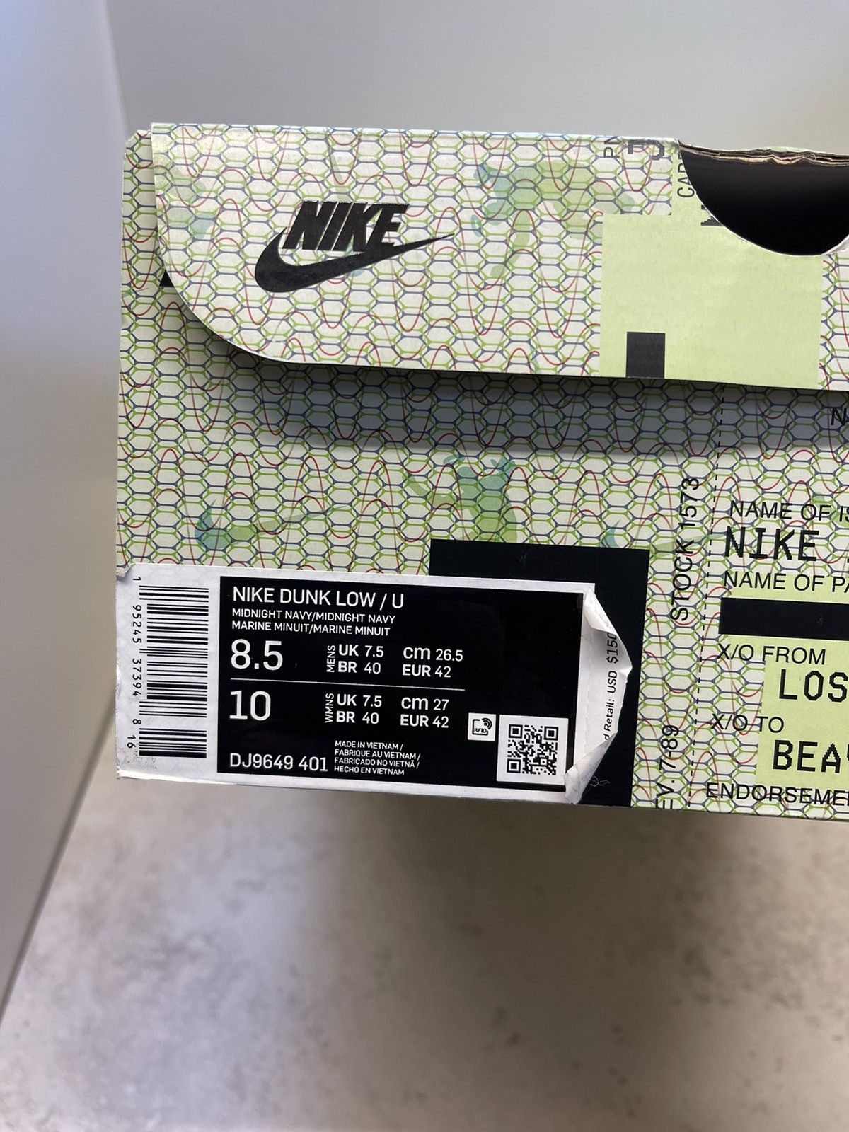 Union LA Size 8.5 - Nike Dunk Low x Union LA Marine /Midnight Navy Size US 8.5 / EU 41-42 - 10 Thumbnail