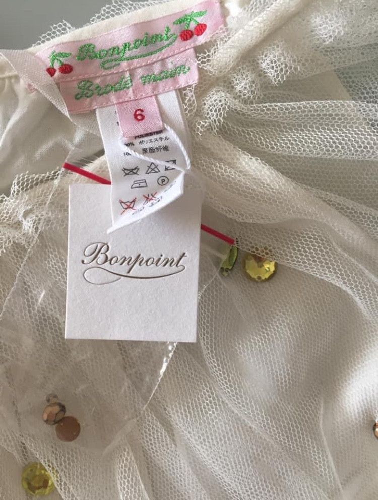 Other Divine BNWT Bonpoint girls Robe Habillee tulle jewel sequin Size XS / US 0-2 / IT 36-38 - 1 Thumbnail