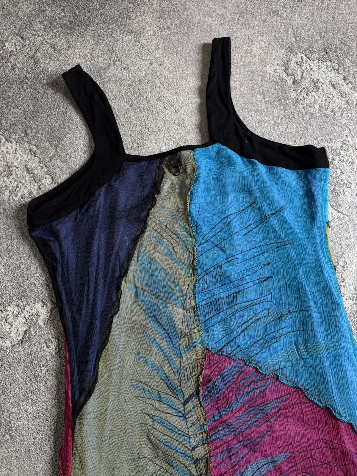 Jean Paul Gaultier Save The Queen XXL all printed mesh dress 👗 sleeveless tunic Size XXL / US 16-18 / IT 52-54 - 14 Thumbnail
