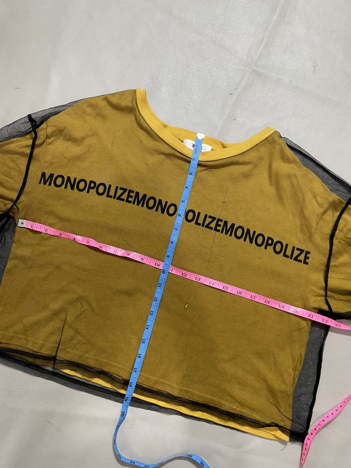Hysteric Glamour Mono Polize Double Layer Transparent Boxy cropped Shirt Size US M / EU 48-50 / 2 - 7 Thumbnail
