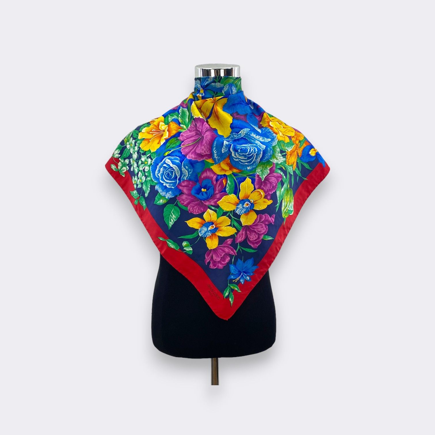 Designer × Vintage Vintage 90s Jean Louis Paris Silk Scarf SSC252 Size ONE SIZE - 2 Thumbnail